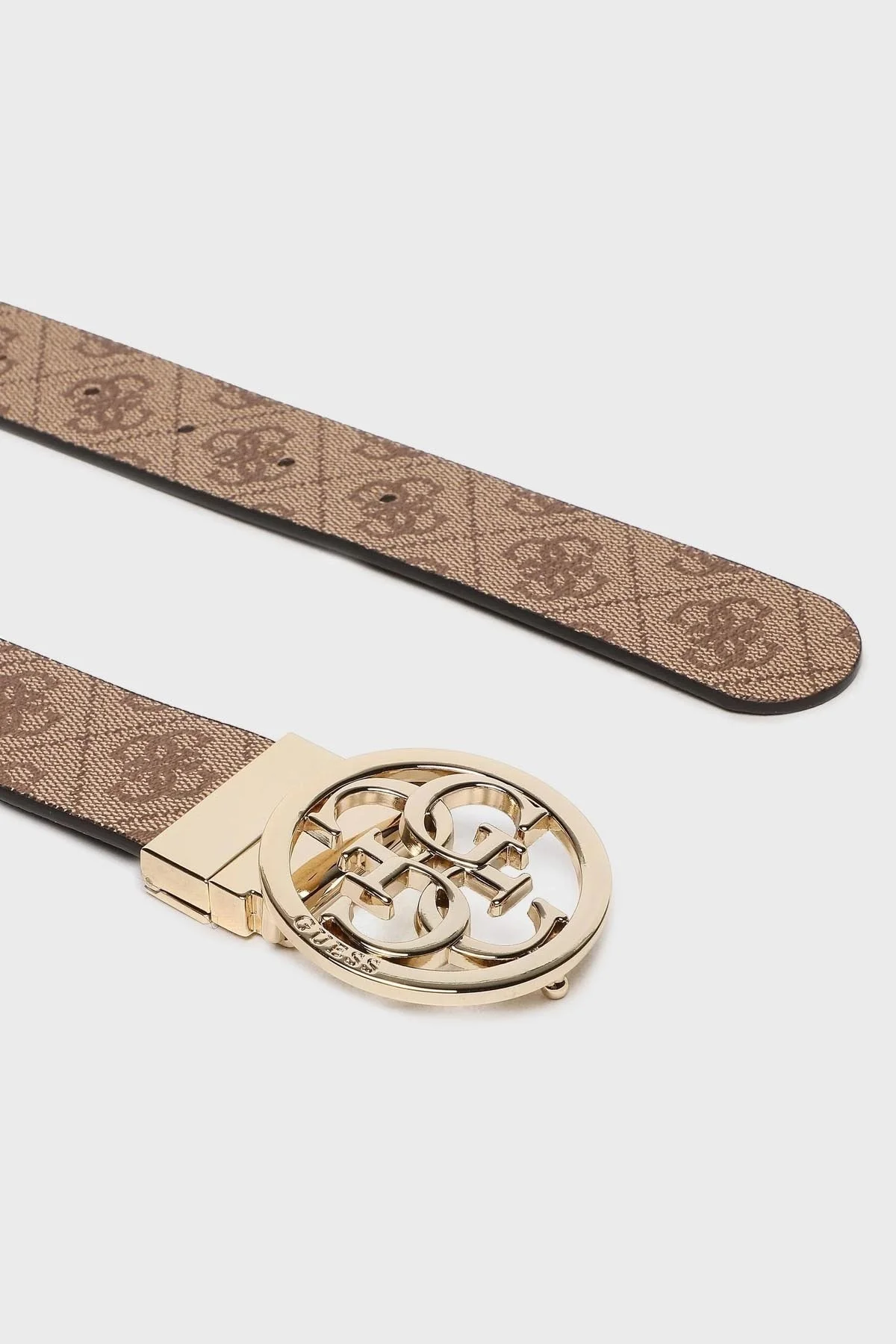 Guess Noelle Tamamı Logolu Çift Taraflı Bayan Kemer BW7853P3435 LTL KAHVE - 2