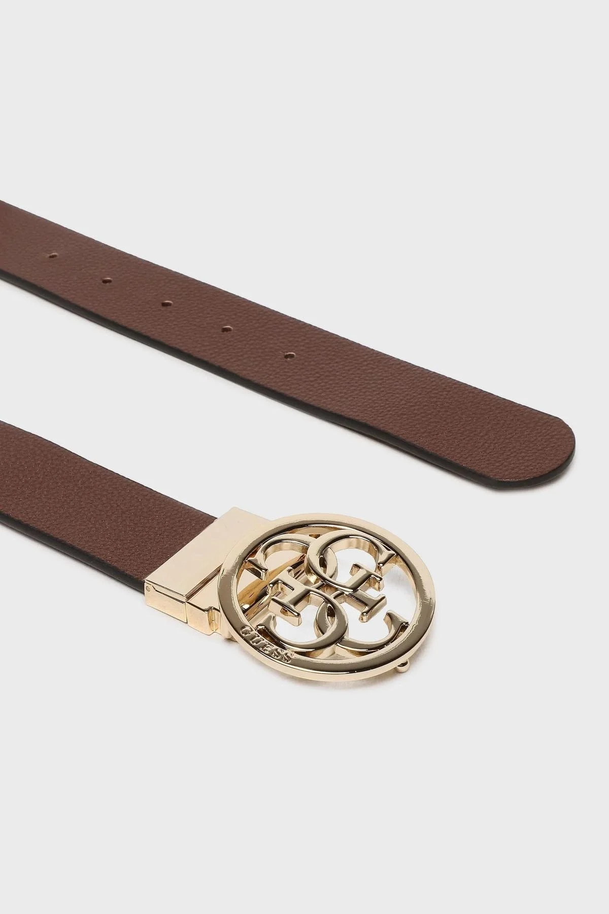 Guess Noelle Tamamı Logolu Çift Taraflı Bayan Kemer BW7853P3435 LTL KAHVE - 4