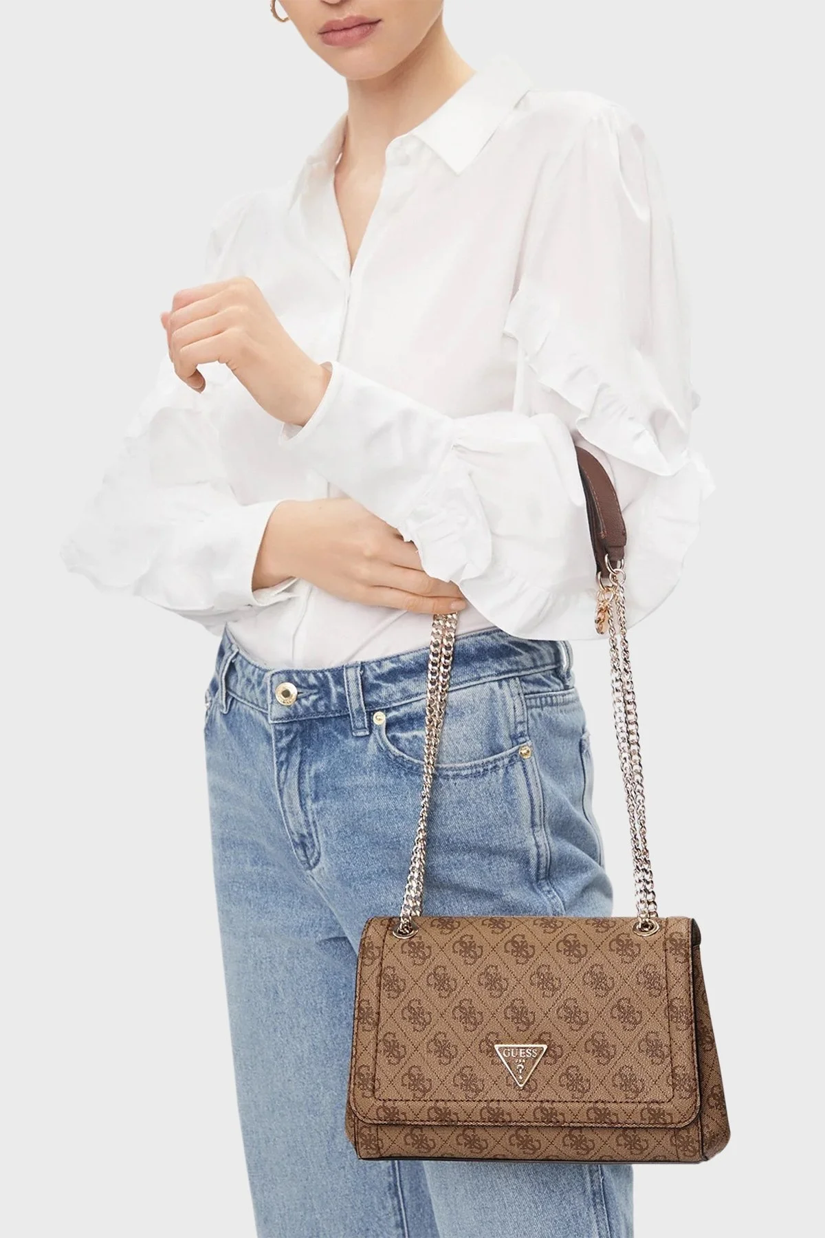 Guess Noelle Zincir Askılı HWBG7879210LGW Bayan Çanta HWBG7879210 LGW KAHVE - 2