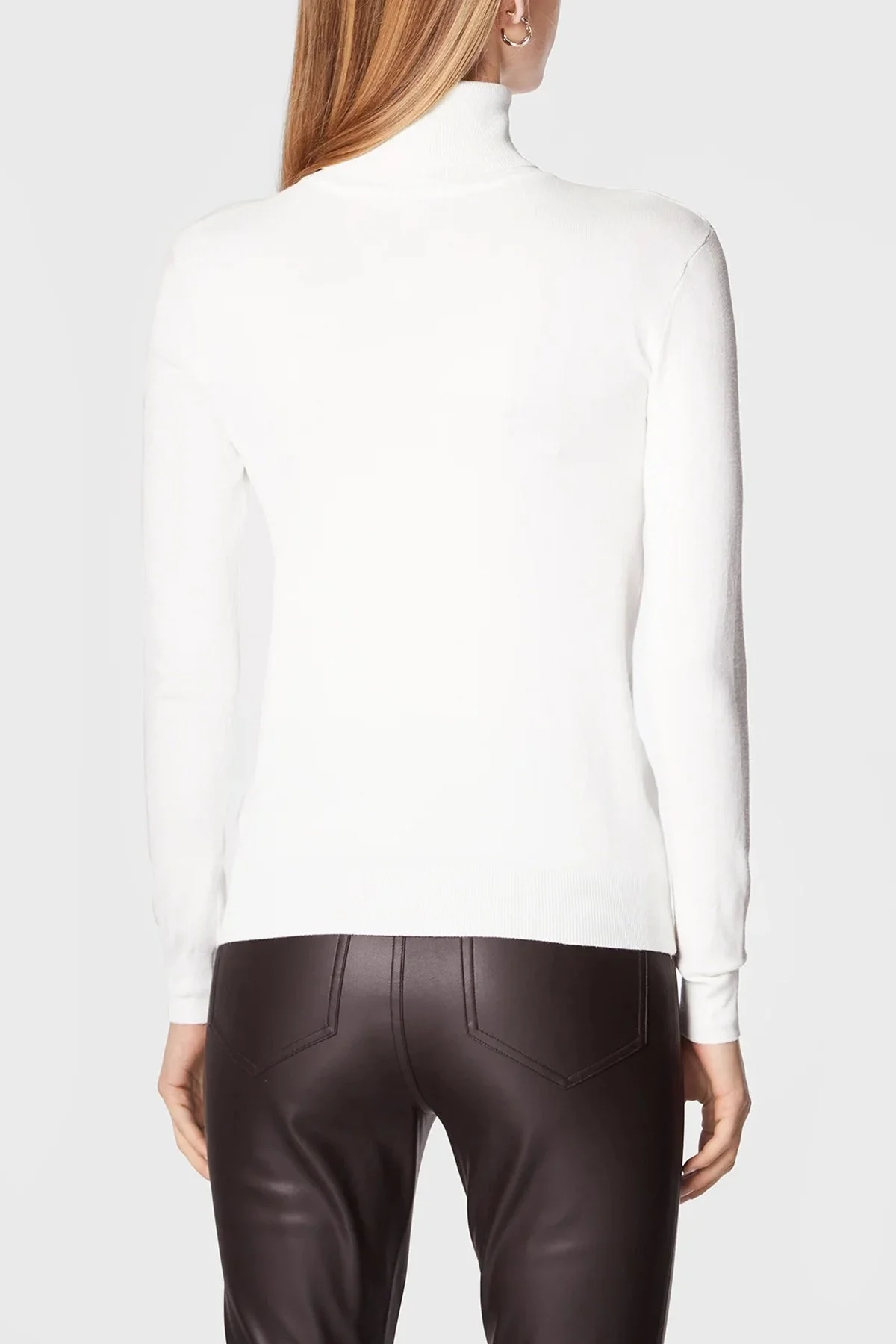 Guess Noemi Logolu Balıkçı Yaka Slim Fit Triko Bayan Kazak W2BR50Z2NQ2 G012 EKRU - 3