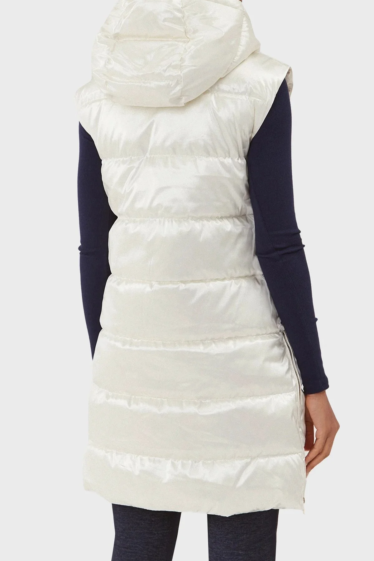 Guess Noemi Rüzgar Geçirmez Kapüşonlu Şişme Bayan Yelek W3BN73WFAB2 F0D9 EKRU - 2