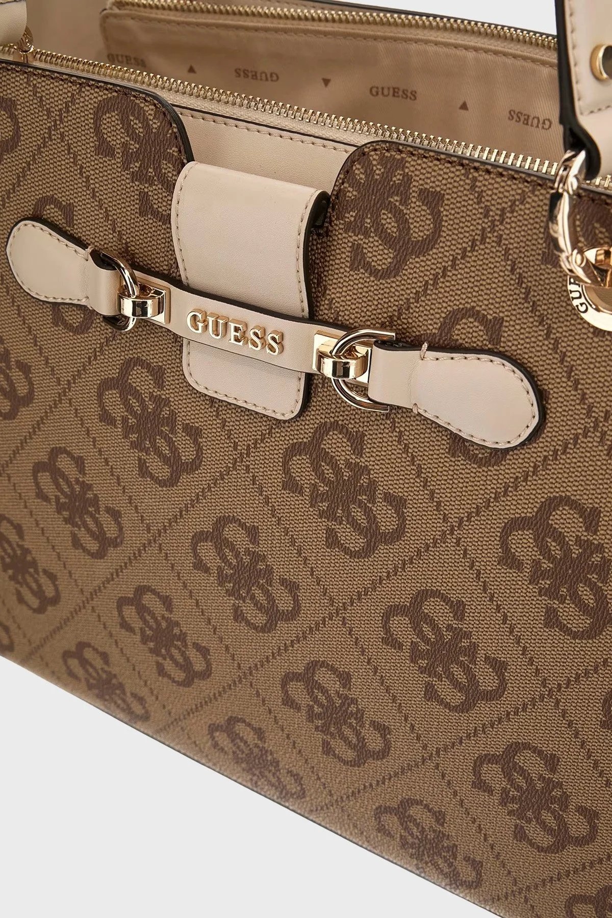 Guess Nolana 4G Desenli Logolu HWOS9500250 Bayan Çanta HWOS95 00250 LAN KAHVE - 3