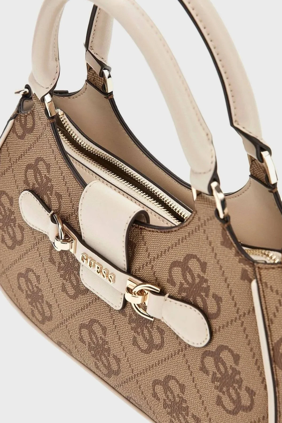 Guess Nolana 4G Logolu Çıkarılabilir Askılı HWOS9500050 Bayan Çanta HWOS95 00050 LAN KAHVE - 7