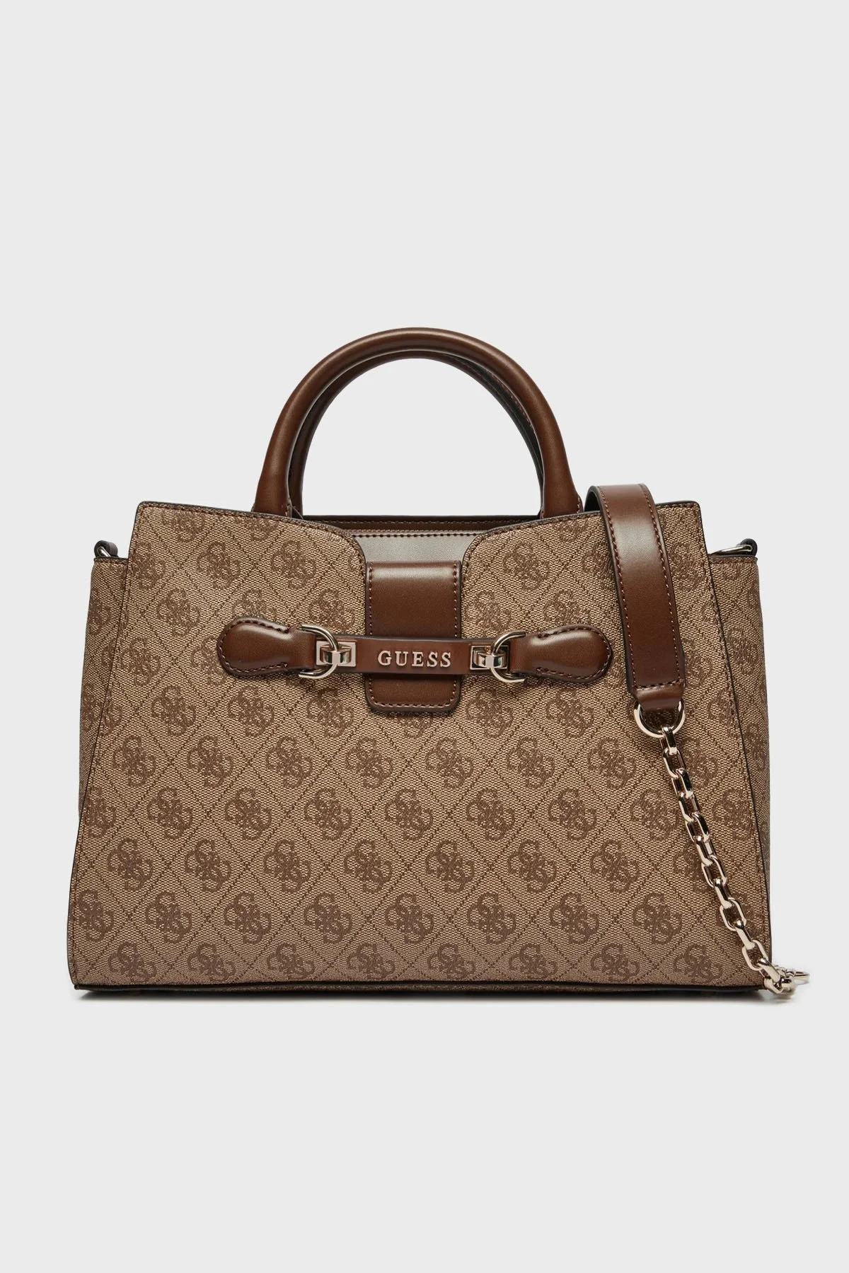 Guess Nolana 4G Logolu Çıkarılabilir Zincir Askılı HWSG9500060 Bayan Çanta HWSG95 00060 LGW AÇIK KAHVE - 3