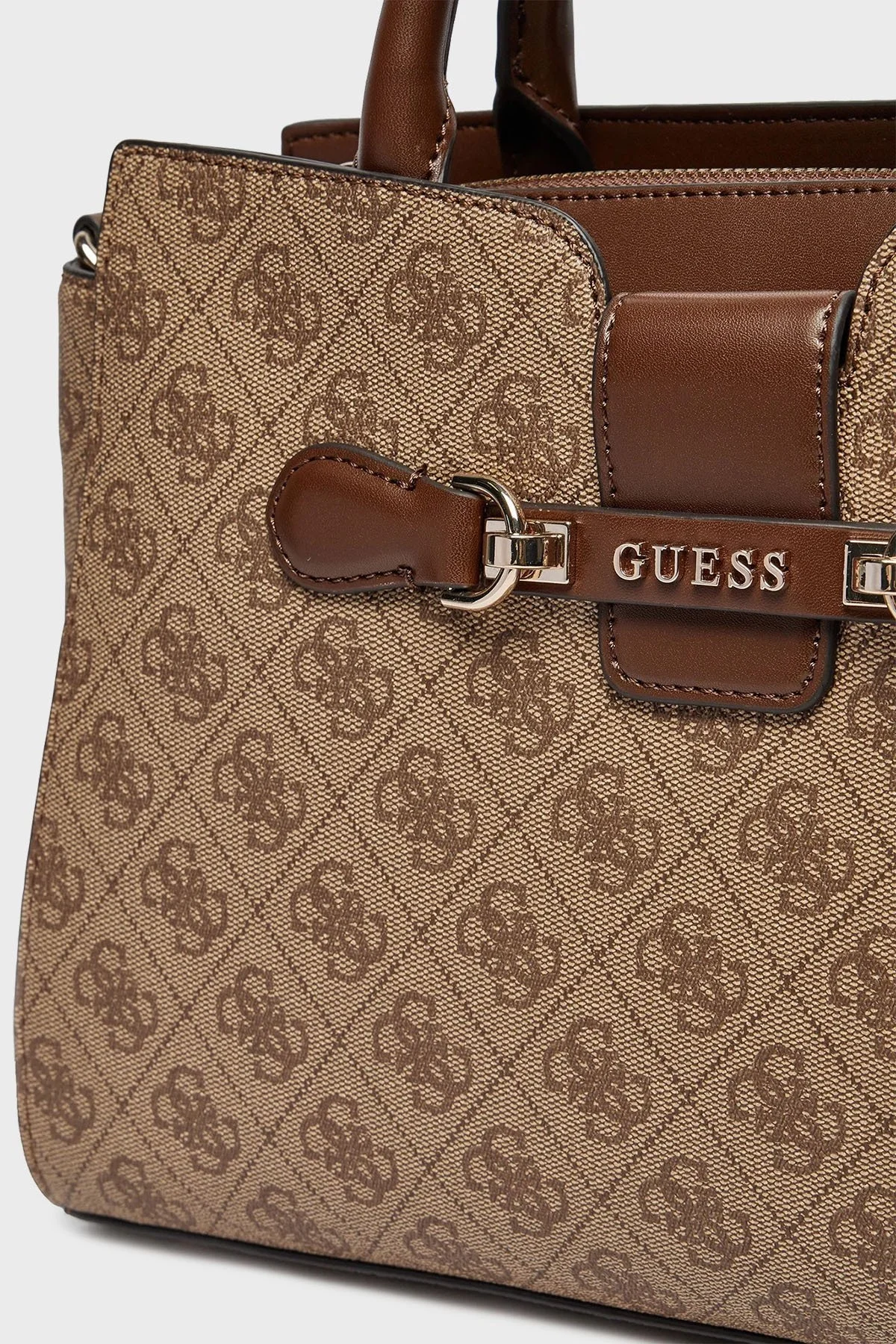 Guess Nolana 4G Logolu Çıkarılabilir Zincir Askılı HWSG9500060 Bayan Çanta HWSG95 00060 LGW AÇIK KAHVE - 6