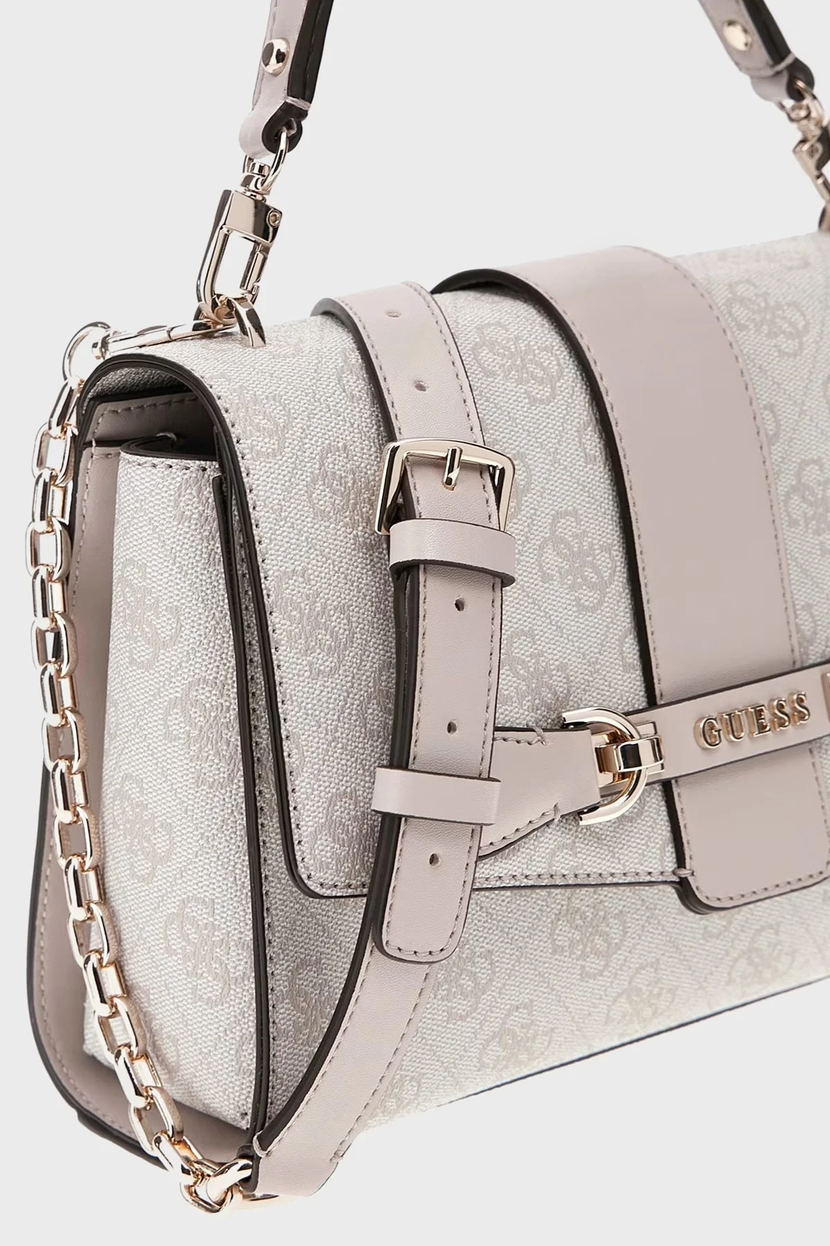 Guess Nolana 4G Logolu Çıkarılabilir Zincir Askılı HWSG9500200 Bayan Çanta HWSG95 00200 DVL BEYAZ - 4