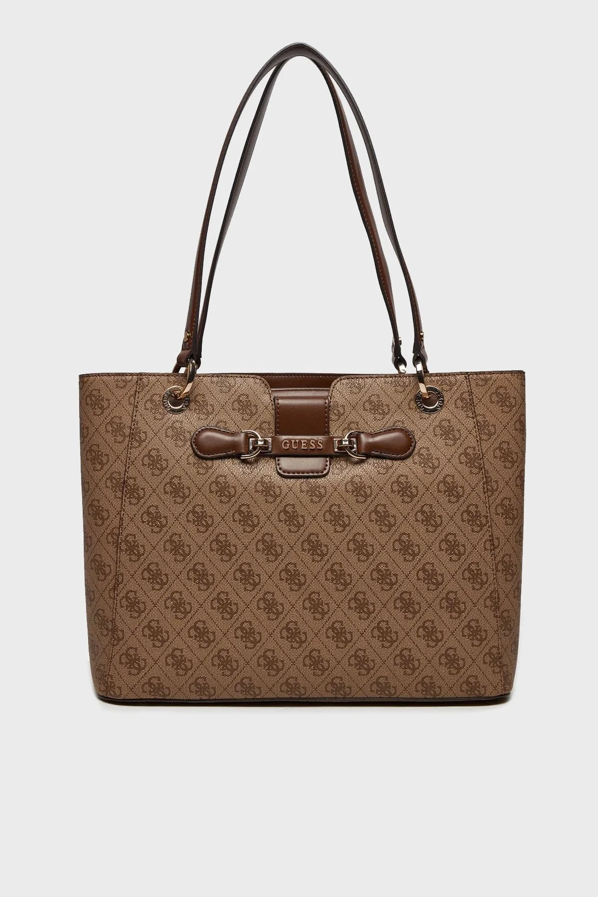 Guess Nolana 4G Logolu Fermuarlı Büyük HWSG9500250 Bayan Çanta HWSG95 00250 LGW AÇIK KAHVE - 1