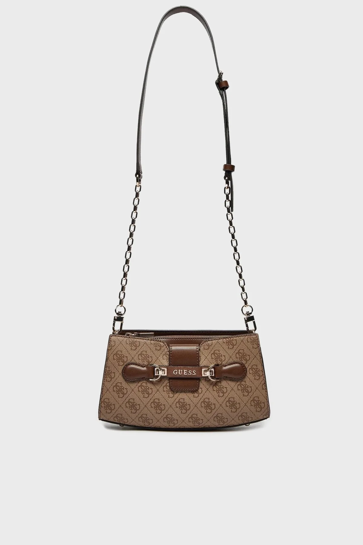 Guess Nolana Logolu Çıkarılabilir Askılı HWSG9500120 Bayan Çanta HWSG95 00120 LGW AÇIK KAHVE - 1