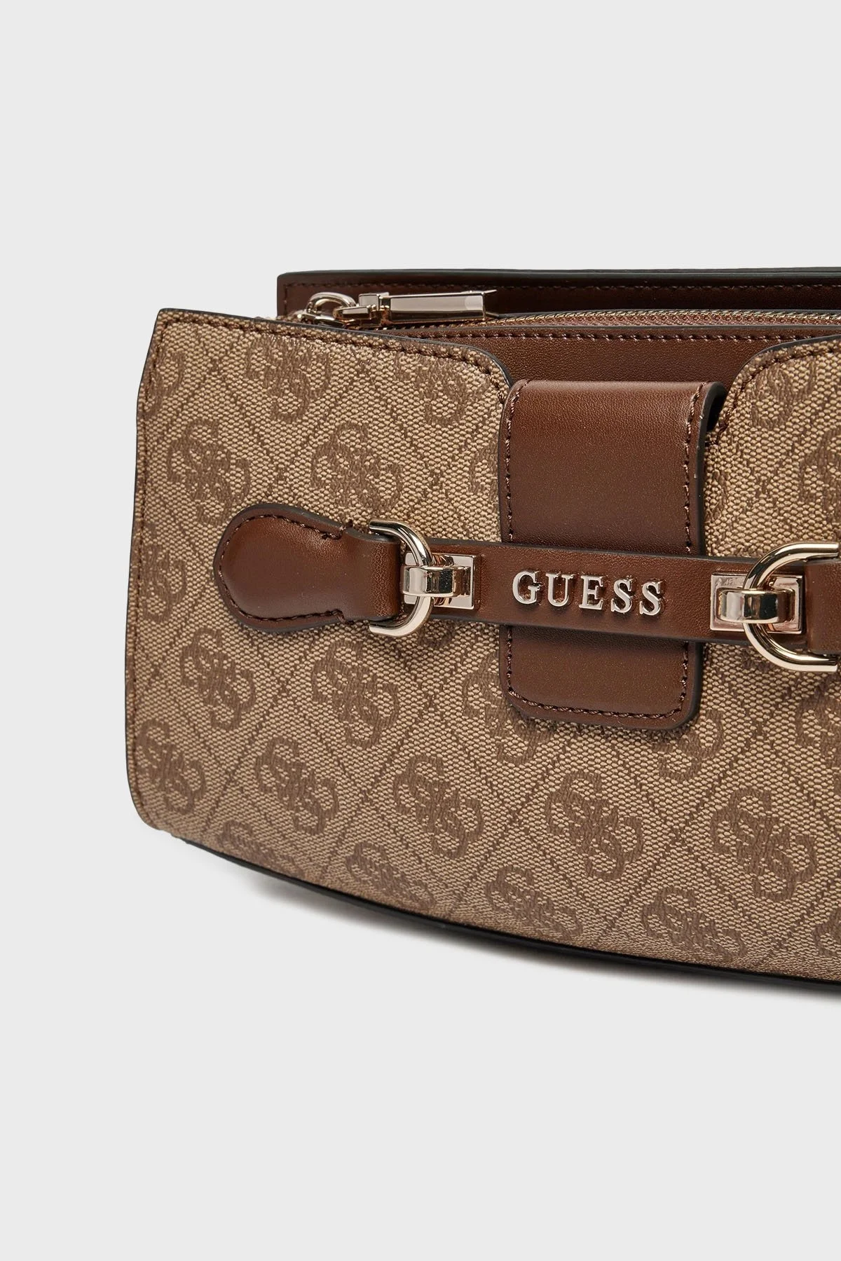 Guess Nolana Logolu Çıkarılabilir Askılı HWSG9500120 Bayan Çanta HWSG95 00120 LGW AÇIK KAHVE - 3