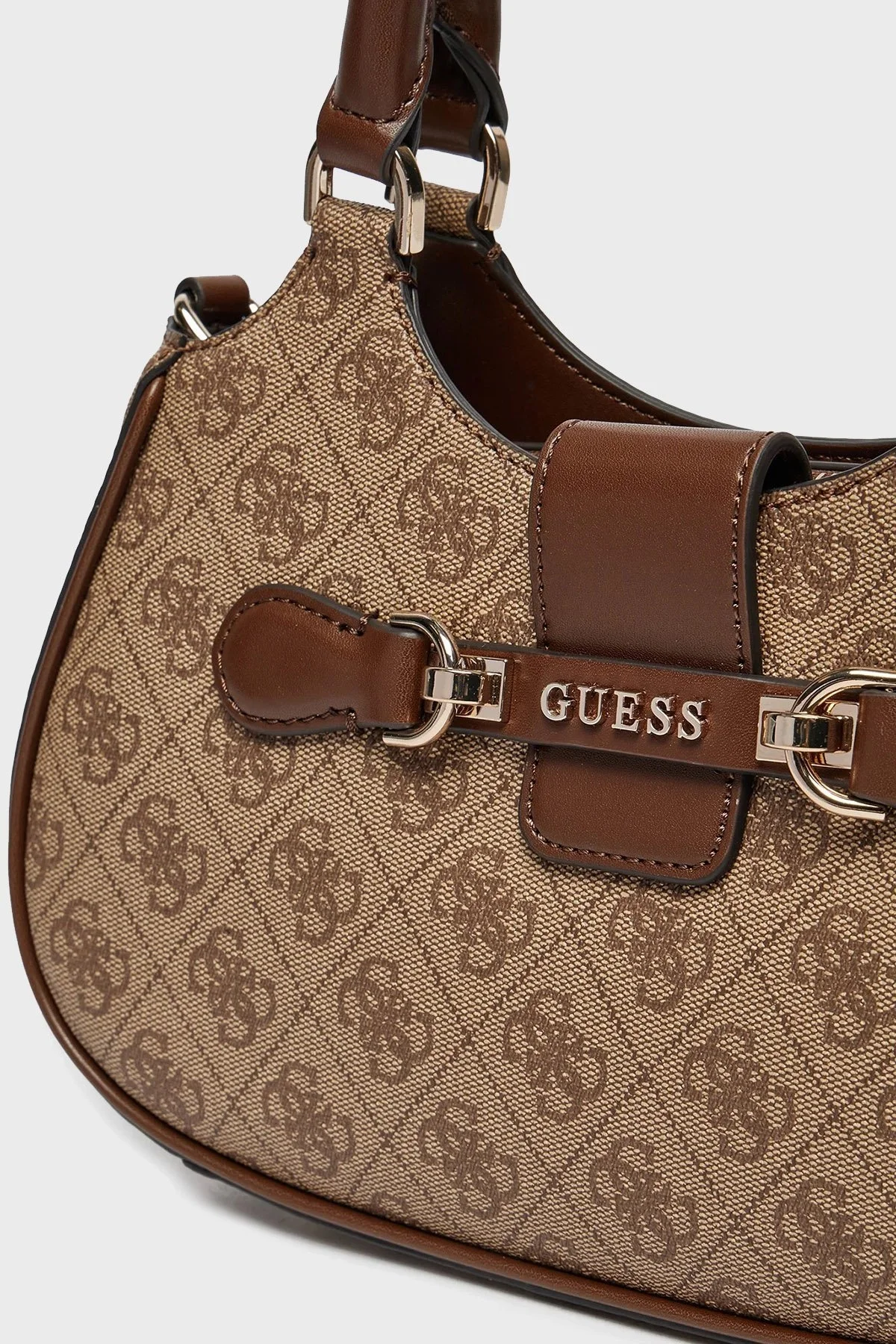 Guess Nolana Logolu Çıkarılabilir Zincir Askılı HWSG9500050 Bayan Çanta HWSG95 00050 LGW AÇIK KAHVE - 5