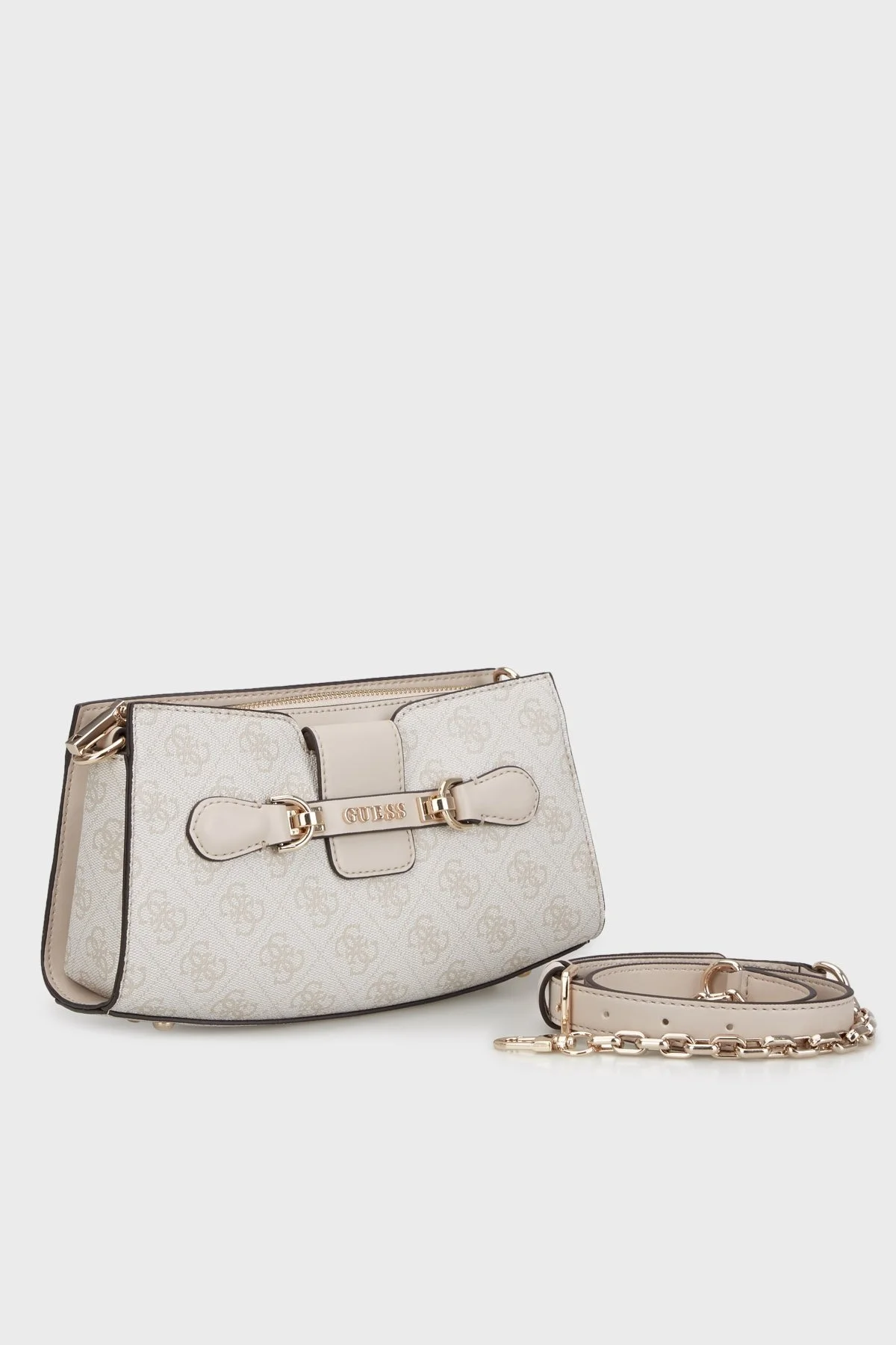 Guess Nolana Logolu Çıkarılabilir Zincir Askılı HWSG9500120 Bayan Çanta HWSG95 00120 DVL BEYAZ-PUDRA - 2