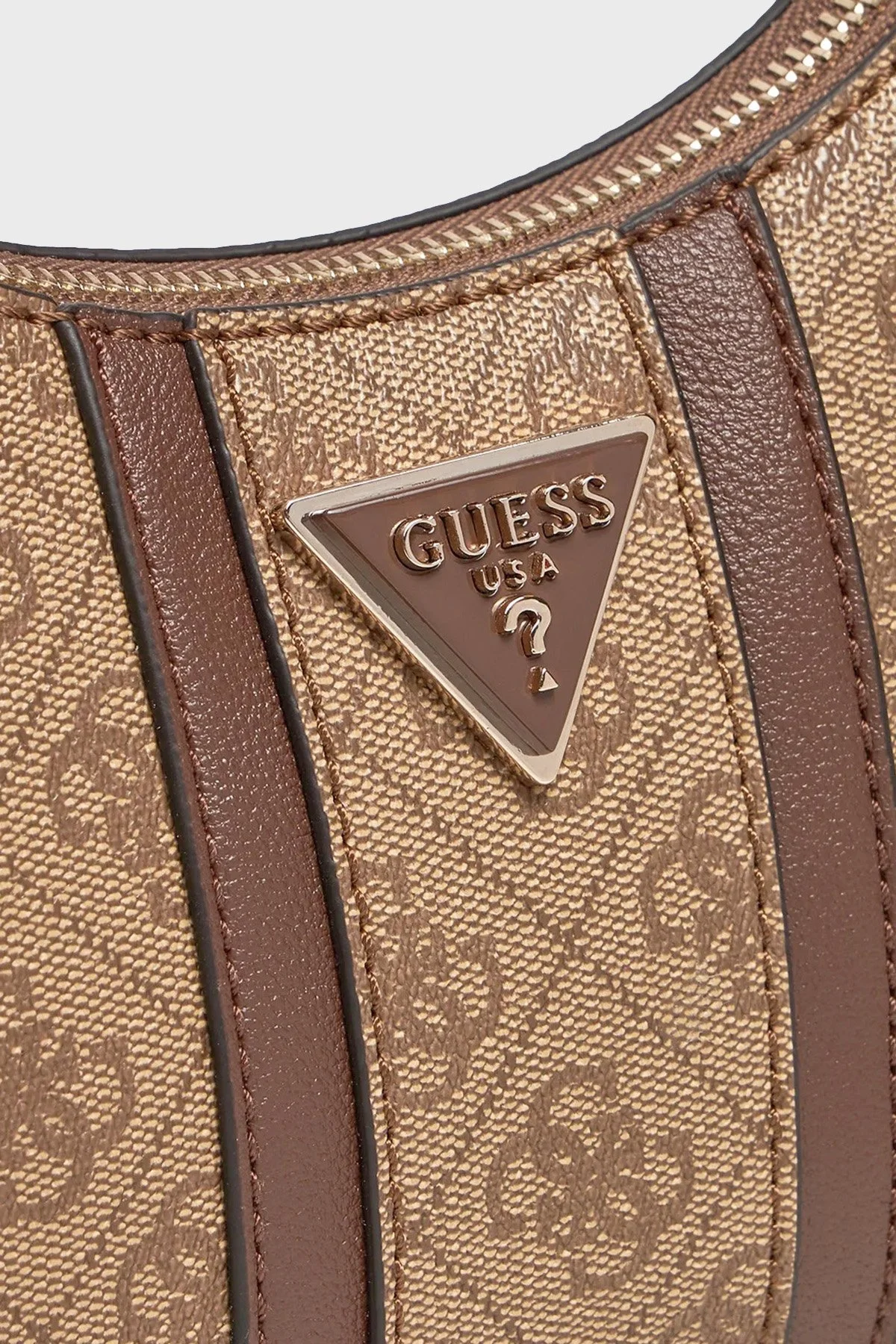 Guess Noreen 4G Logo Desenli Fermuarlı Çıkarılabilir Tutma Saplı HWSG9000180 Bayan Çanta HWSG90 00180 LGW AÇIK KAHVE - 5