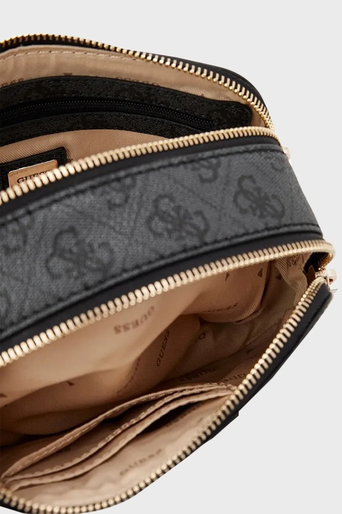 Guess Noreen 4G Logolu Çift Fermuarlı Ayarlanabilir Askılı HWSG9000140 Bayan Çanta HWSG90 00140 CLO ANTRASİT - 5