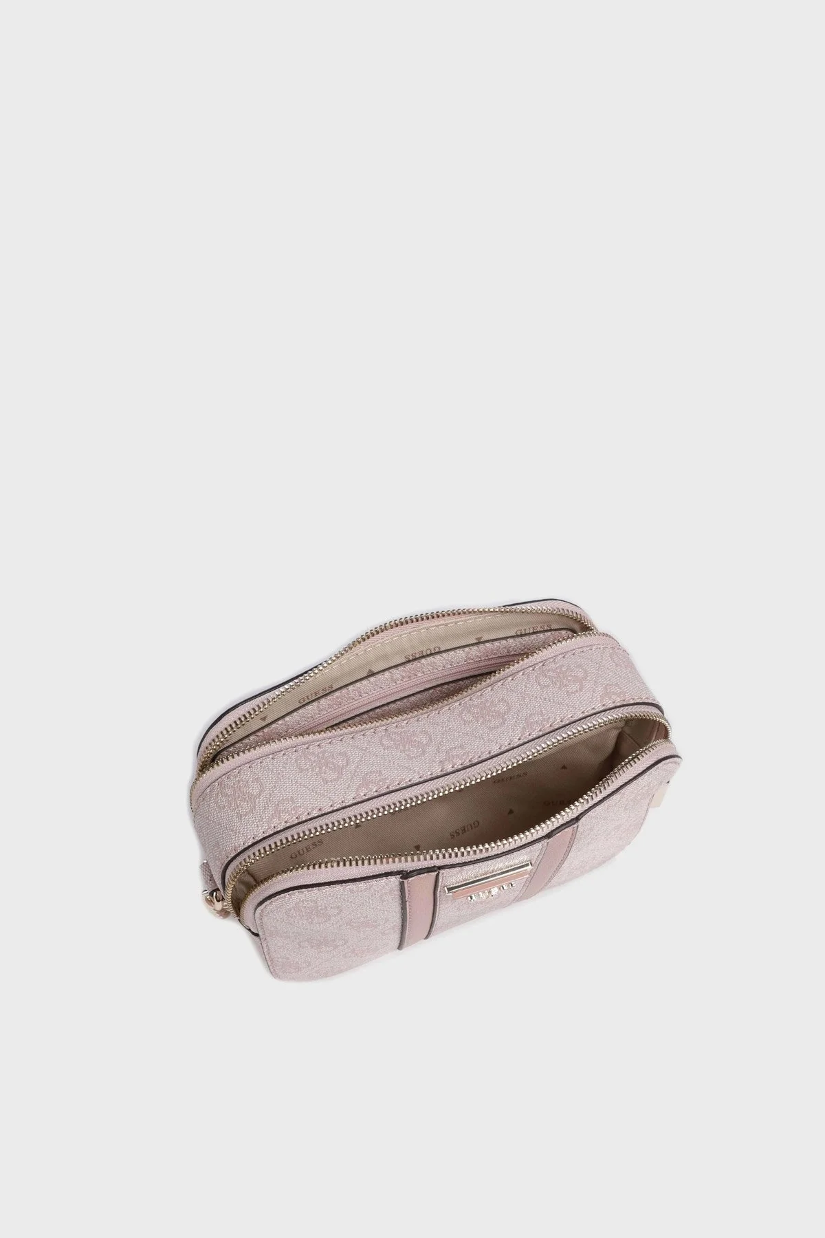 Guess Noreen 4G Logolu Çift Fermuarlı Ayarlanabilir Askılı HWSG9000140 Bayan Çanta HWSG90 00140 DRE AÇIK PEMBE - 4