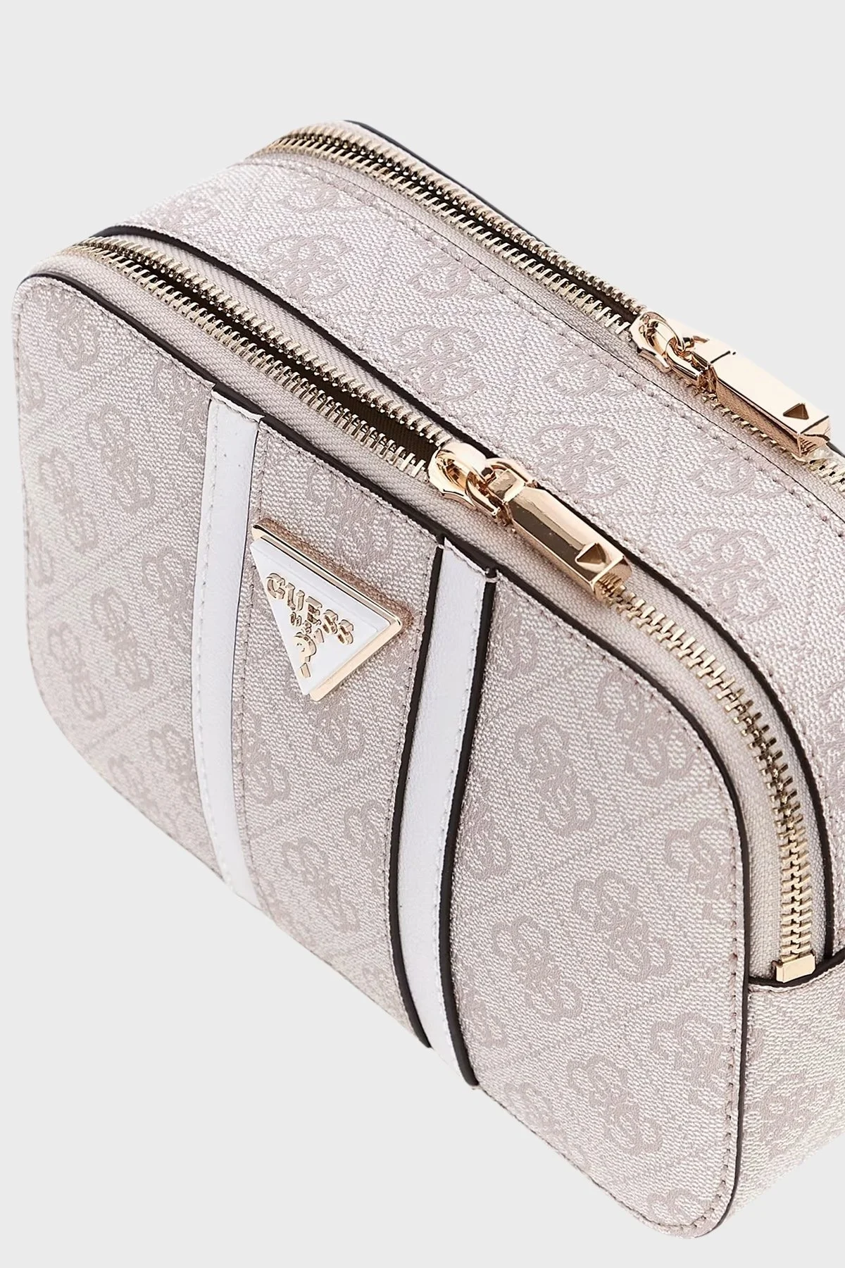 Guess Noreen 4G Logolu Çift Fermuarlı Ayarlanabilir Askılı HWSG9000140 Bayan Çanta HWSG90 00140 DVL PUDRA - 4