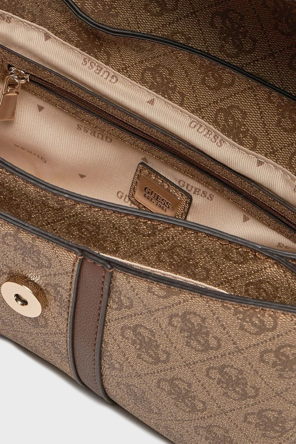 Guess Noreen 4G Logolu Zincir Askılı HWSG9000210 Bayan Çanta HWSG90 00210 LGW AÇIK KAHVE - 5