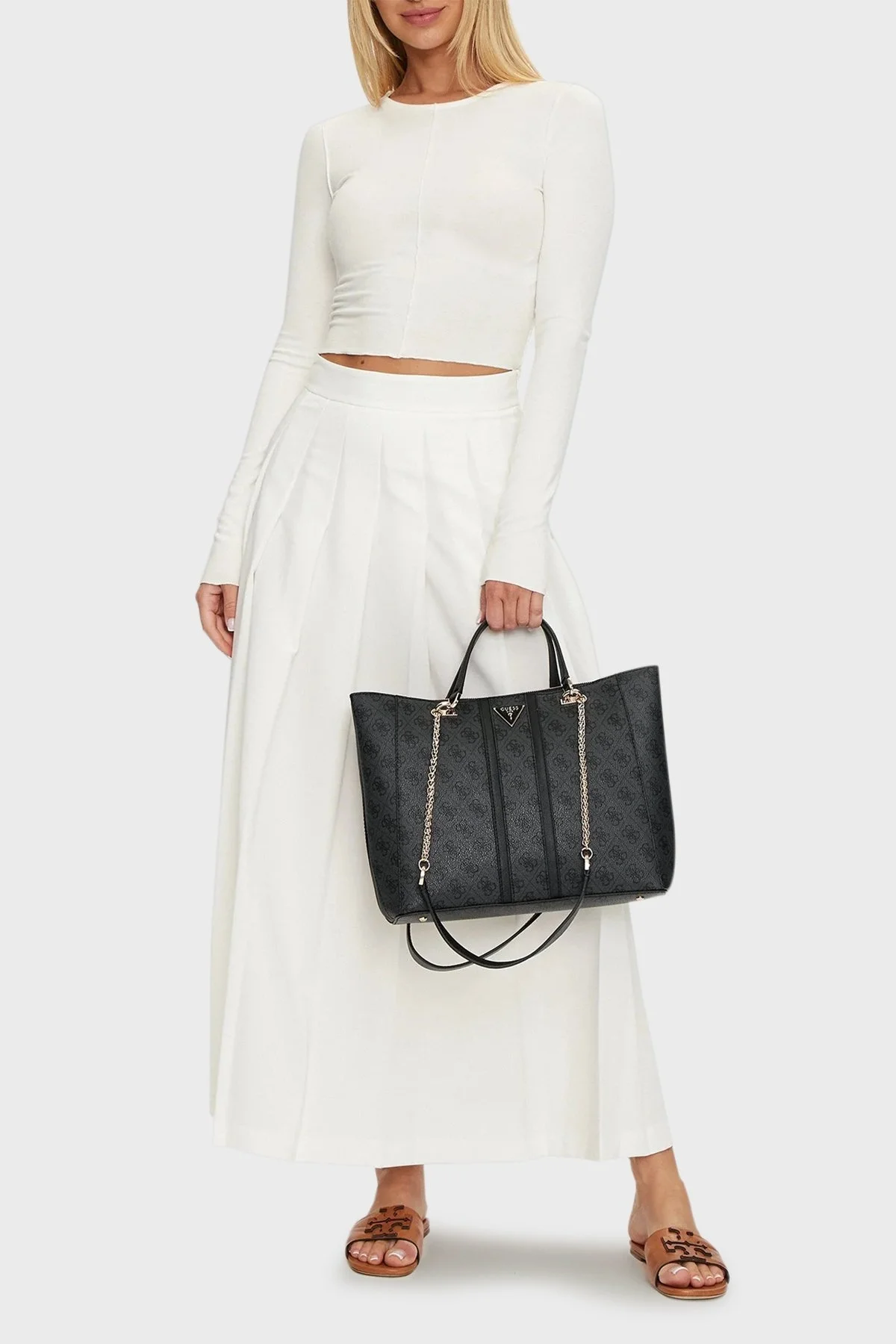 Guess Noreen Logolu HWSG9000220 Bayan Çanta HWSG90 00220 CLO ANTRASİT - 2