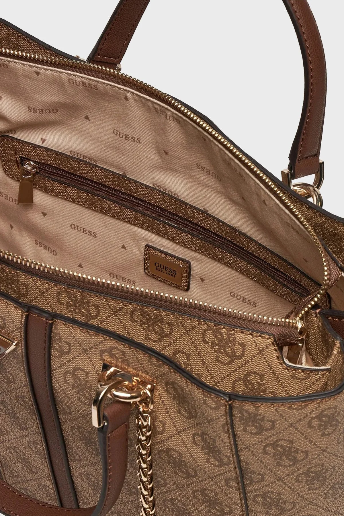 Guess Noreen Logolu HWSG9000220 Bayan Çanta HWSG90 00220 LGW AÇIK KAHVE - 5