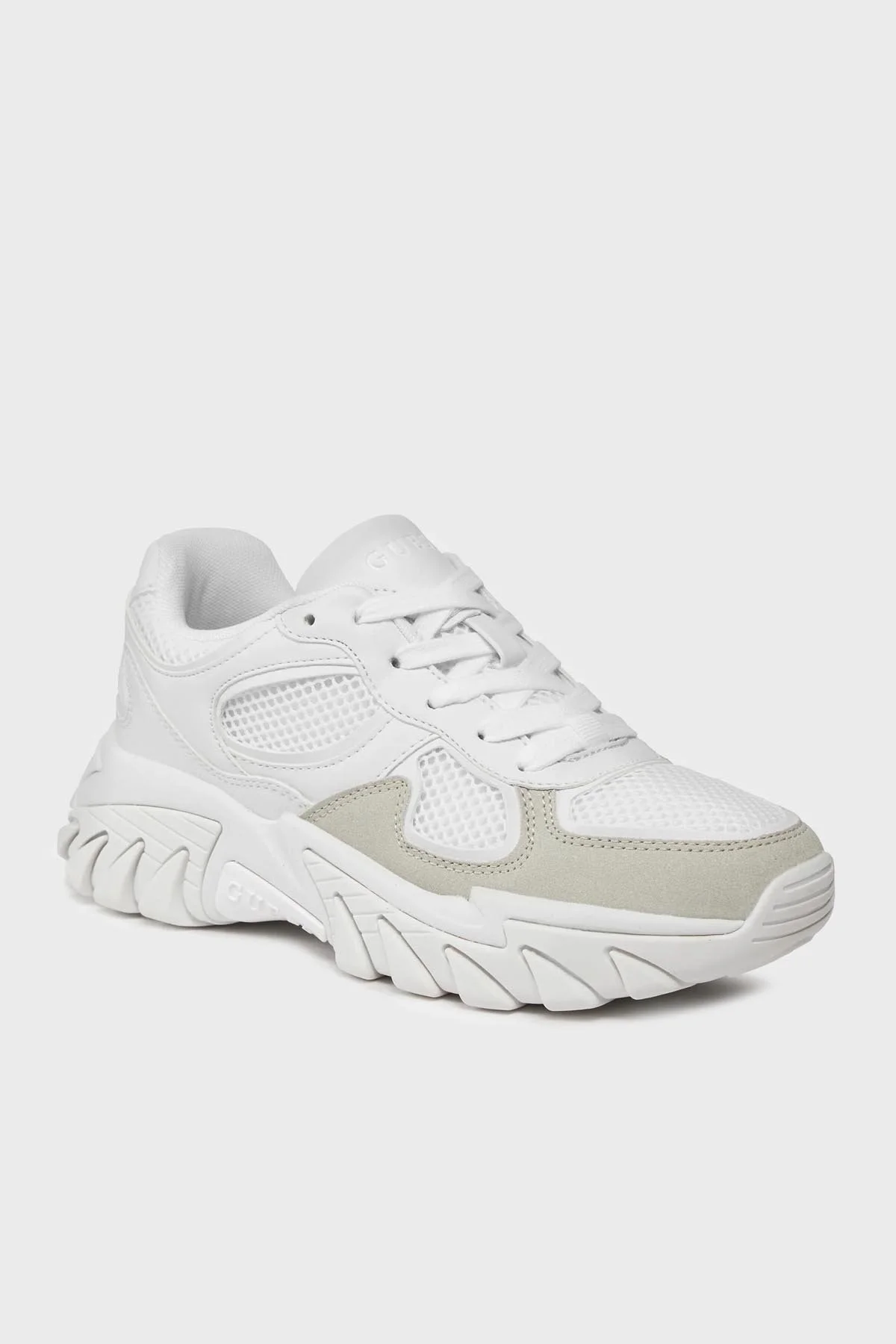 Guess Norina Logolu Kalın Tabanı Sneaker FLJNORELE12 Bayan Ayakkabı FLJNOR ELE12 WHITE BEYAZ - 6