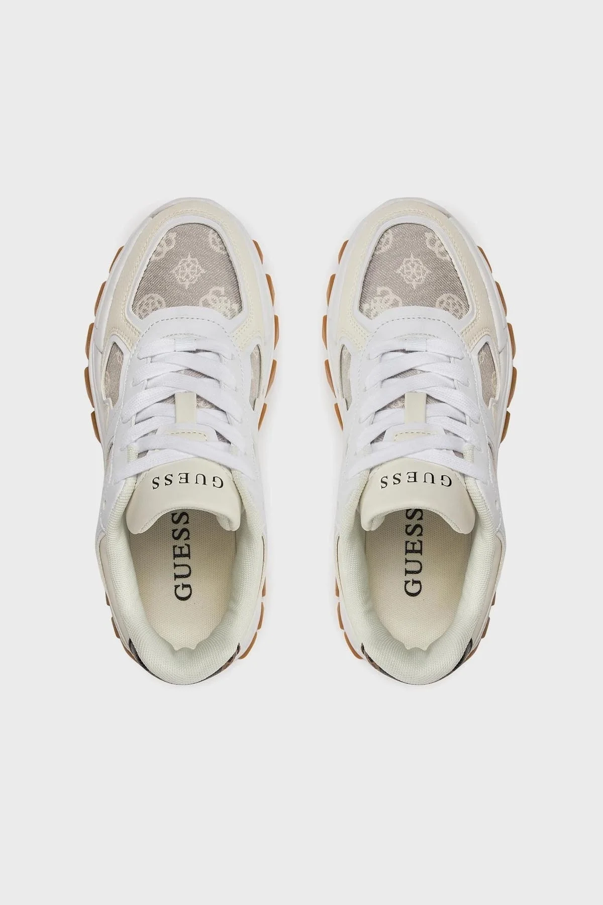 Guess Norina Logolu Kalın Tabanı Sneaker FLJNORFAL12 Bayan Ayakkabı FLJNOR FAL12 TAUPE BEJ - 5