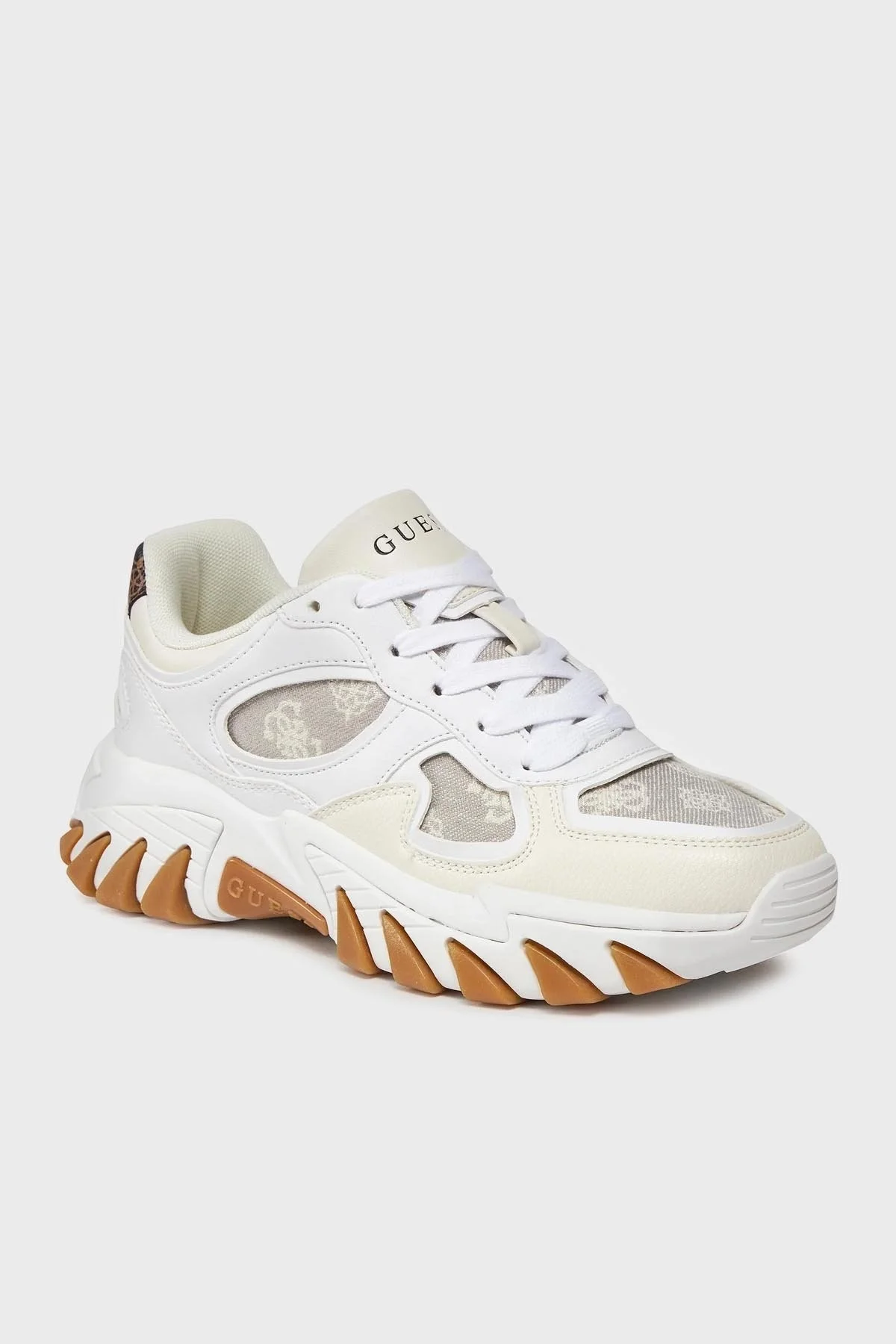 Guess Norina Logolu Kalın Tabanı Sneaker FLJNORFAL12 Bayan Ayakkabı FLJNOR FAL12 TAUPE BEJ - 6