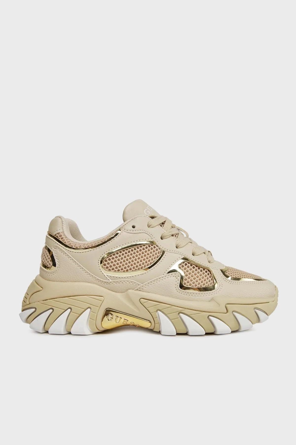 Guess Norinaa Logolu Kalın Tabanı Sneaker FLJNORELE12 Bayan Ayakkabı FLJNOR ELE12 SAND BEJ - 1