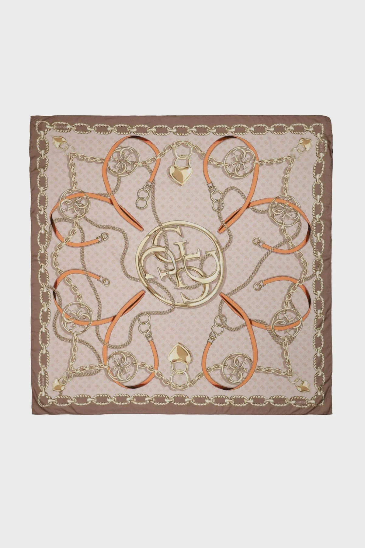 Guess Logolu 130 x 130 cm Modal AW5462MOD03 Kadın Eşarp AW5462 MOD03 TUP BEJ - 1