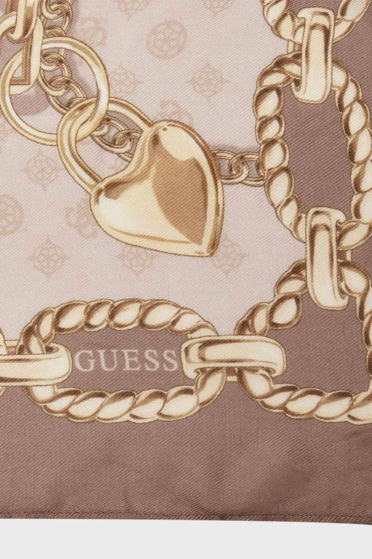 Guess Logolu 130 x 130 cm Modal AW5462MOD03 Kadın Eşarp AW5462 MOD03 TUP BEJ - 2
