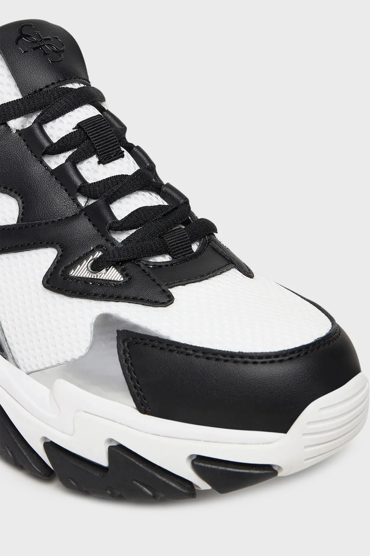 Guess Notiss Logolu Bağcıklı Sneaker FLPNTSELE12 Kadın Ayakkabı FLPNTS ELE12 BLACK SİYAH - 4