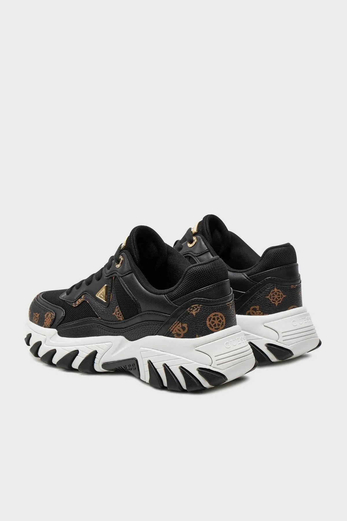 Guess Nowah Logolu Kalın Tabanlı Sneaker FLTNOWFAL12 Bayan Ayakkabı FLTNOW FAL12 BLKBR SİYAH-KAHVE - 3