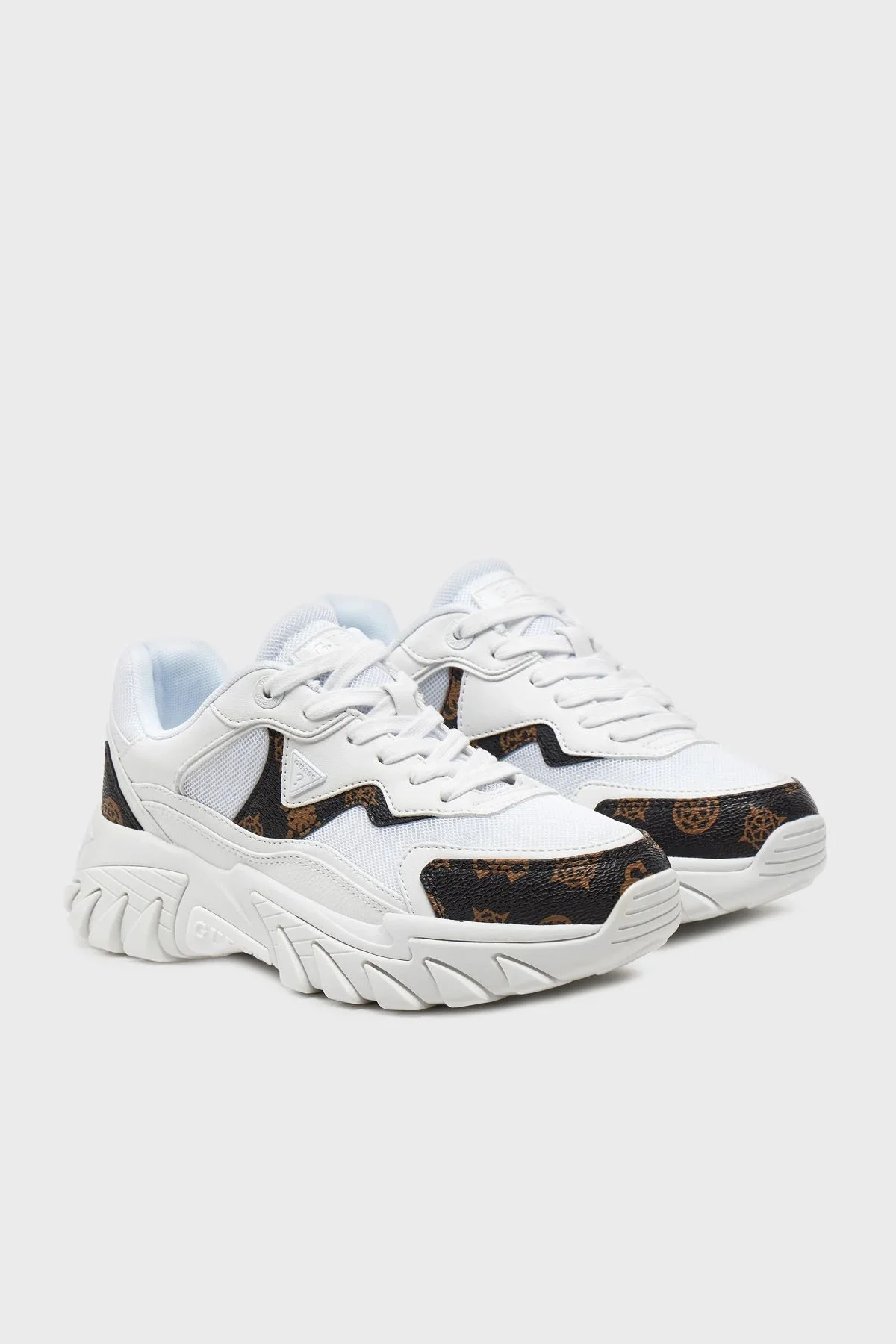 Guess Nowah Logolu Sneaker FLTNOWFAL12 Bayan Ayakkabı FLTNOW FAL12 WHIBR BEYAZ-KAHVE - 8