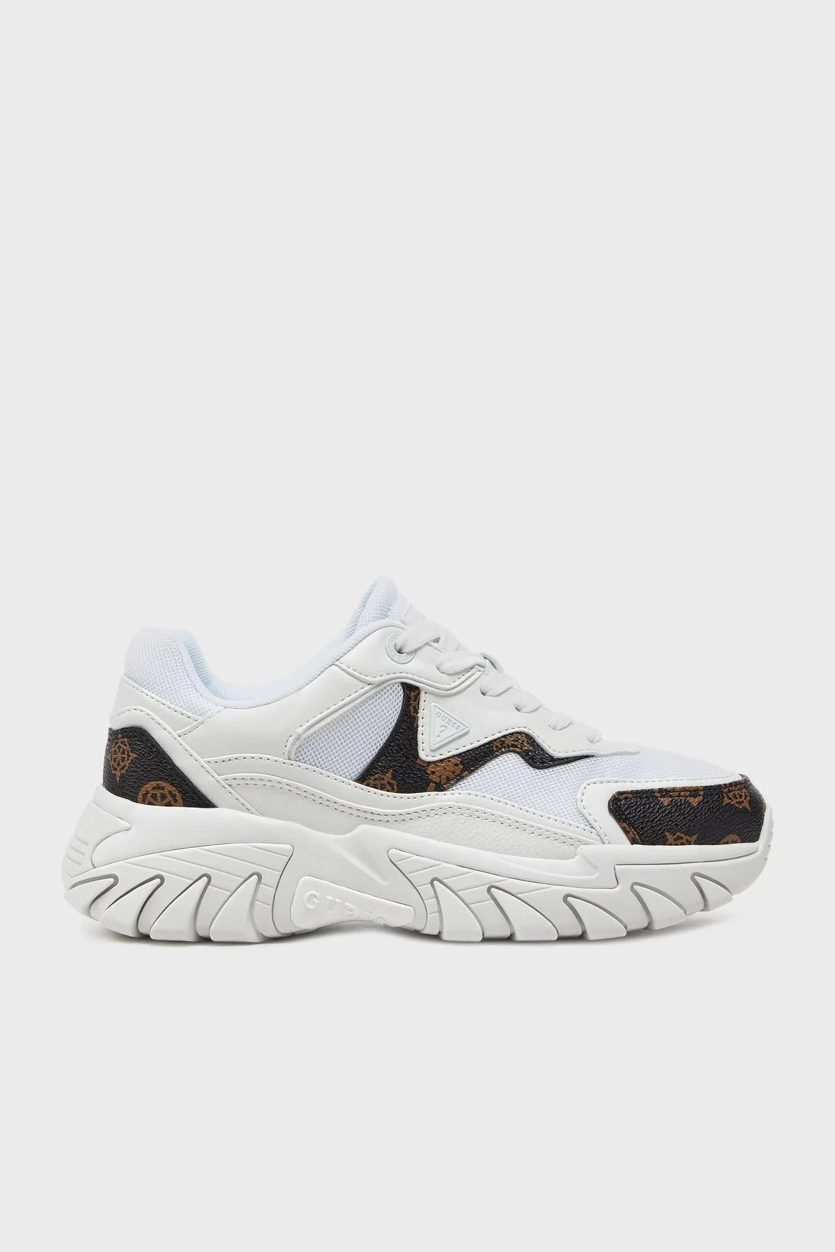 Guess Nowah Logolu Sneaker FLTNOWFAL12 Kadın Ayakkabı FLTNOW FAL12 WHIBR BEYAZ-KAHVE - 1