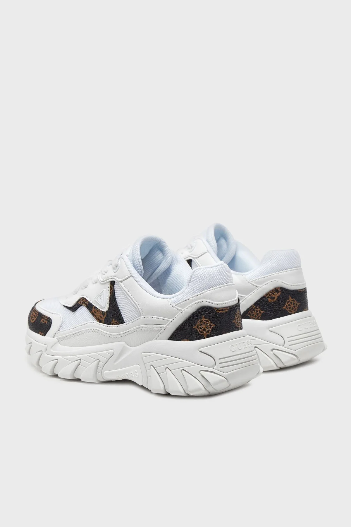 Guess Nowah Logolu Sneaker FLTNOWFAL12 Kadın Ayakkabı FLTNOW FAL12 WHIBR BEYAZ-KAHVE - 3