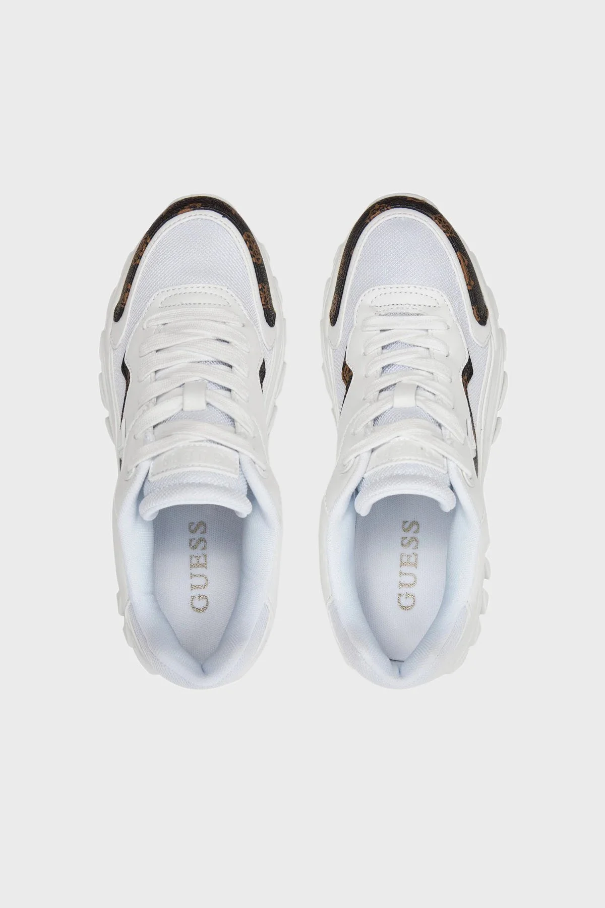Guess Nowah Logolu Sneaker FLTNOWFAL12 Kadın Ayakkabı FLTNOW FAL12 WHIBR BEYAZ-KAHVE - 4