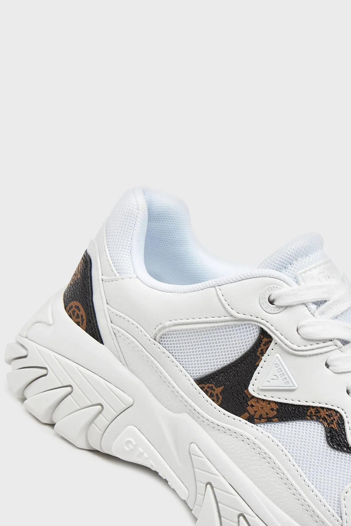 Guess Nowah Logolu Sneaker FLTNOWFAL12 Kadın Ayakkabı FLTNOW FAL12 WHIBR BEYAZ-KAHVE - 6