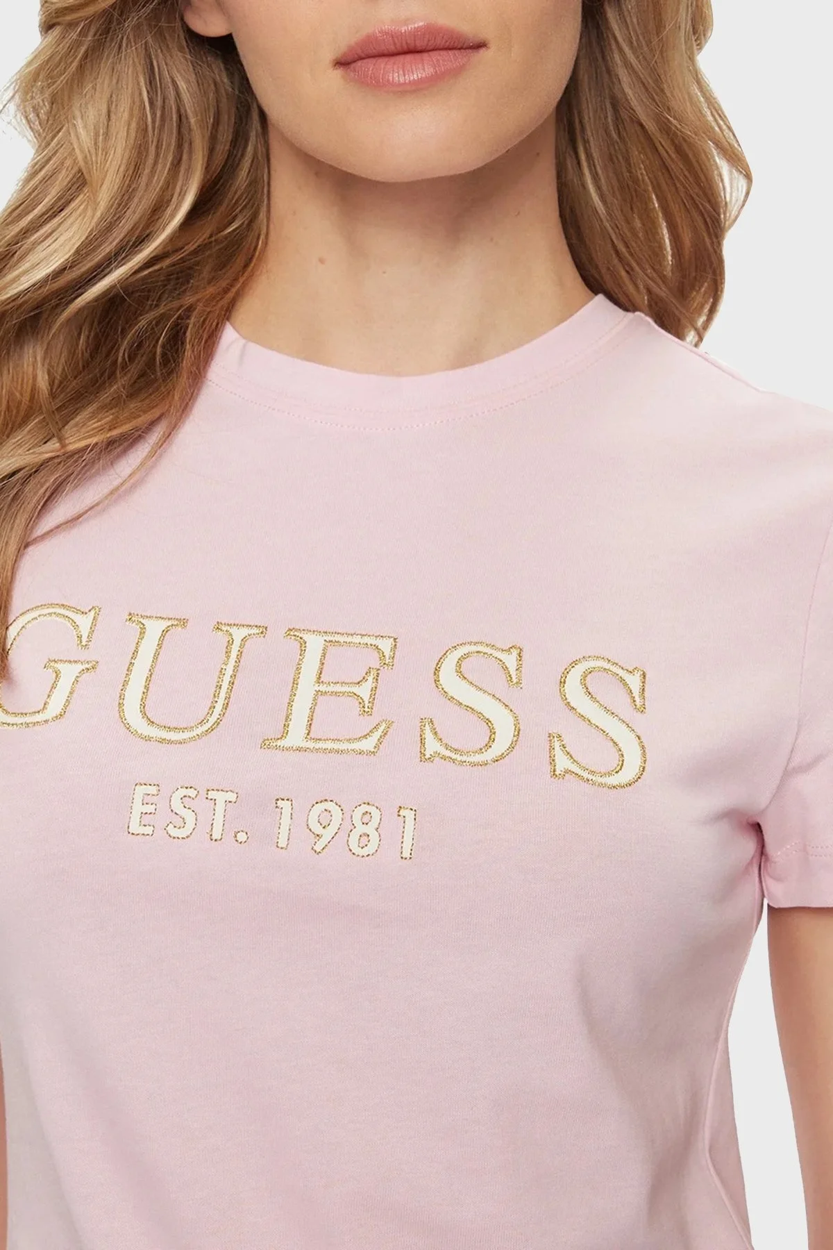 Guess Nyra Pamuklu Regular Fit V4GI01I3Z14 Bayan T Shirt V4GI01 I3Z14 A61I PUDRA - 4