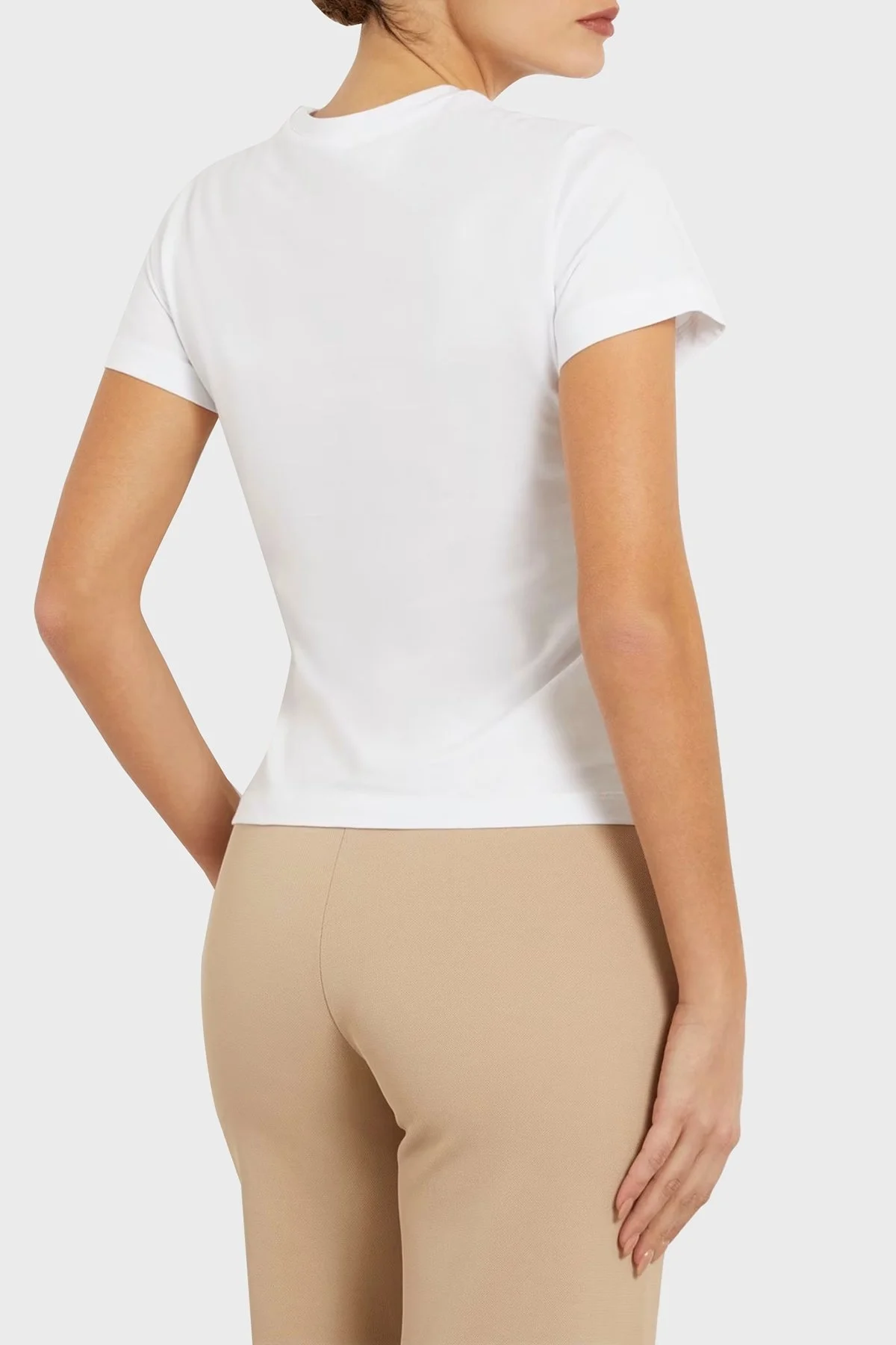Guess Nyra Pamuklu Regular Fit V4GI01I3Z14 Bayan T Shirt V4GI01 I3Z14 G011 BEYAZ - 2