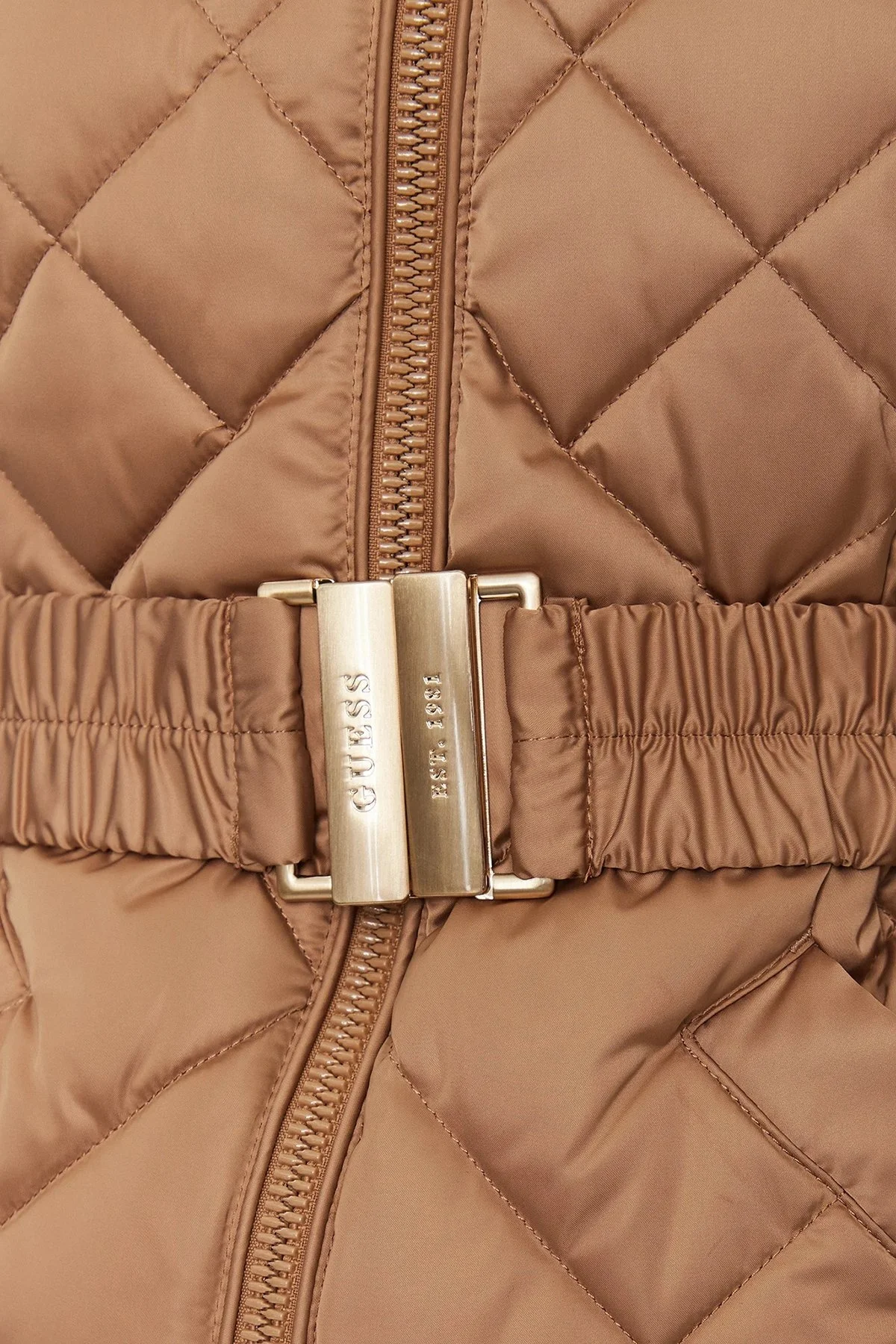 Guess Olga Suya Dayanıklı Kuş Tüyü Dolgulu Yalıtımlı Bayan Mont W3BL35WEX52 F1AZ KAHVE - 6