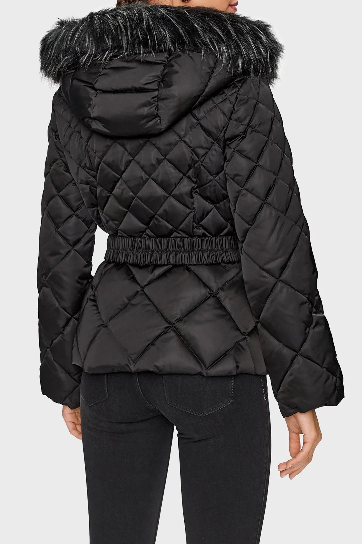 Guess Olga Suya Dayanıklı Kuş Tüyü Dolgulu Yalıtımlı Bayan Mont W3BL35WEX52 JBLK SİYAH - 2