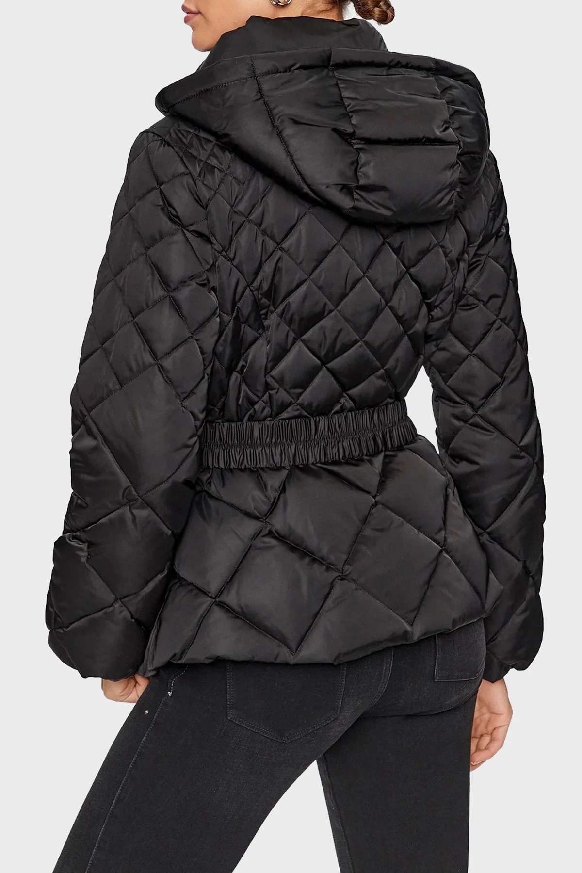 Guess Olga Suya Dayanıklı Kuş Tüyü Dolgulu Yalıtımlı Bayan Mont W3BL35WEX52 JBLK SİYAH - 5