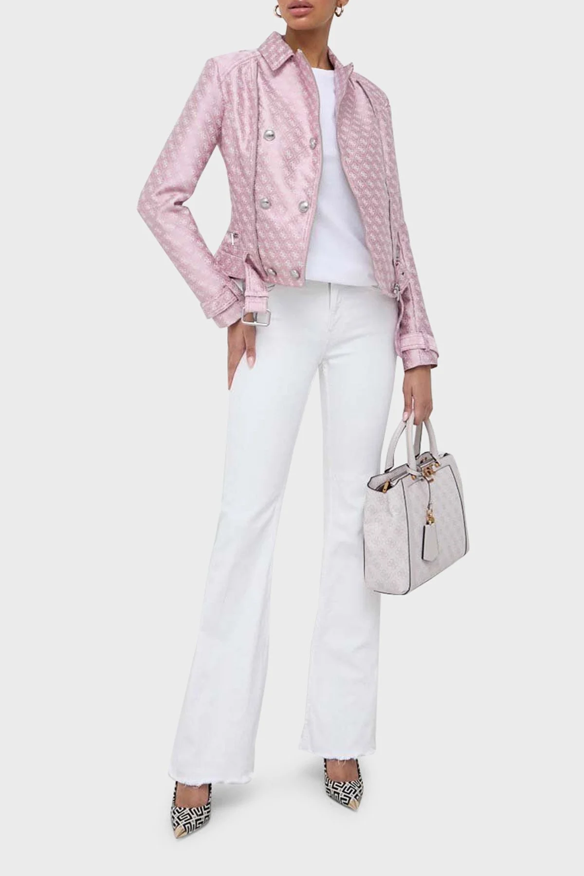 Guess Olivia Regular Fit Biker W3YL25 WFIR2 Bayan Ceket W3YL25WFIR2 F448 PEMBE - 3