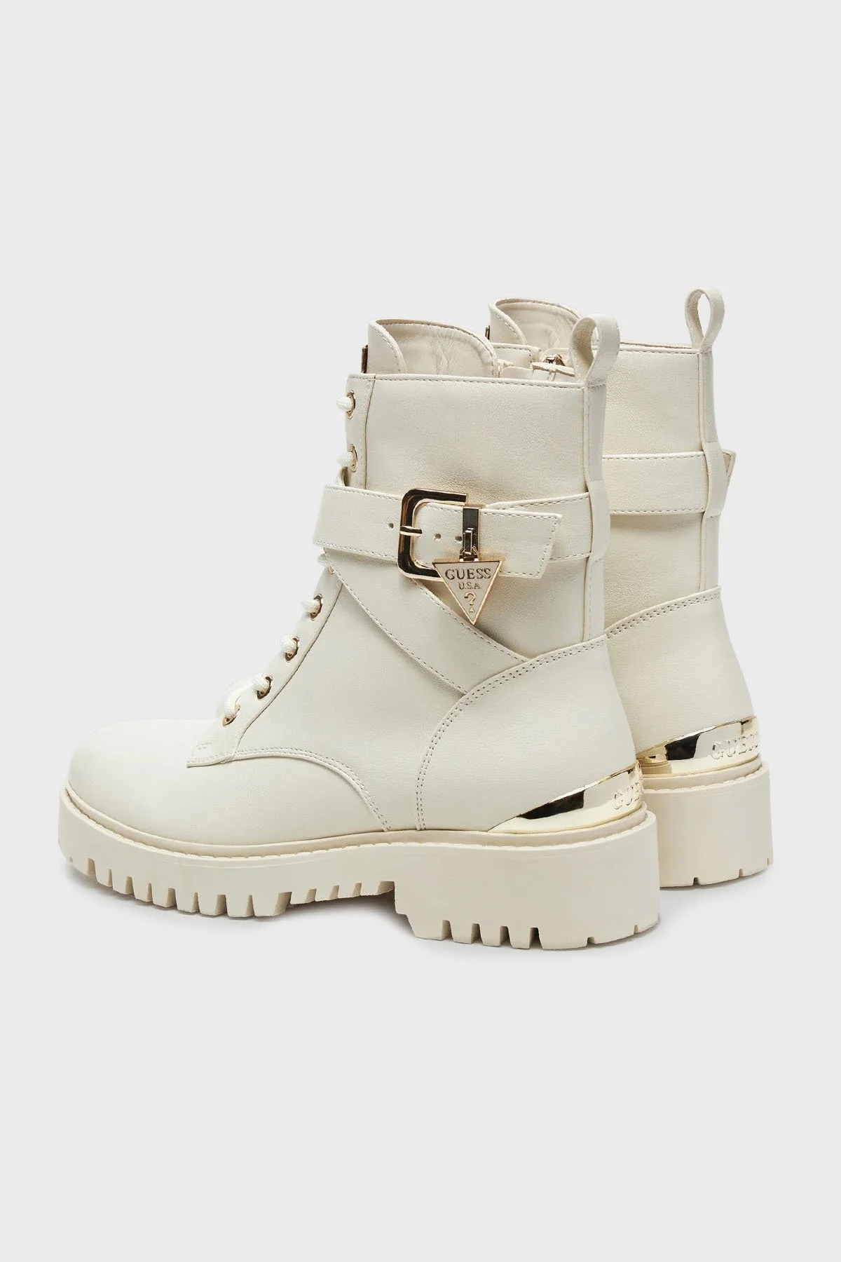 Guess Olsy Logolu Fermuarlı Postal FLFOLSELE10 Bayan Bot FLFOLS ELE10 IVORY BEYAZ - 9