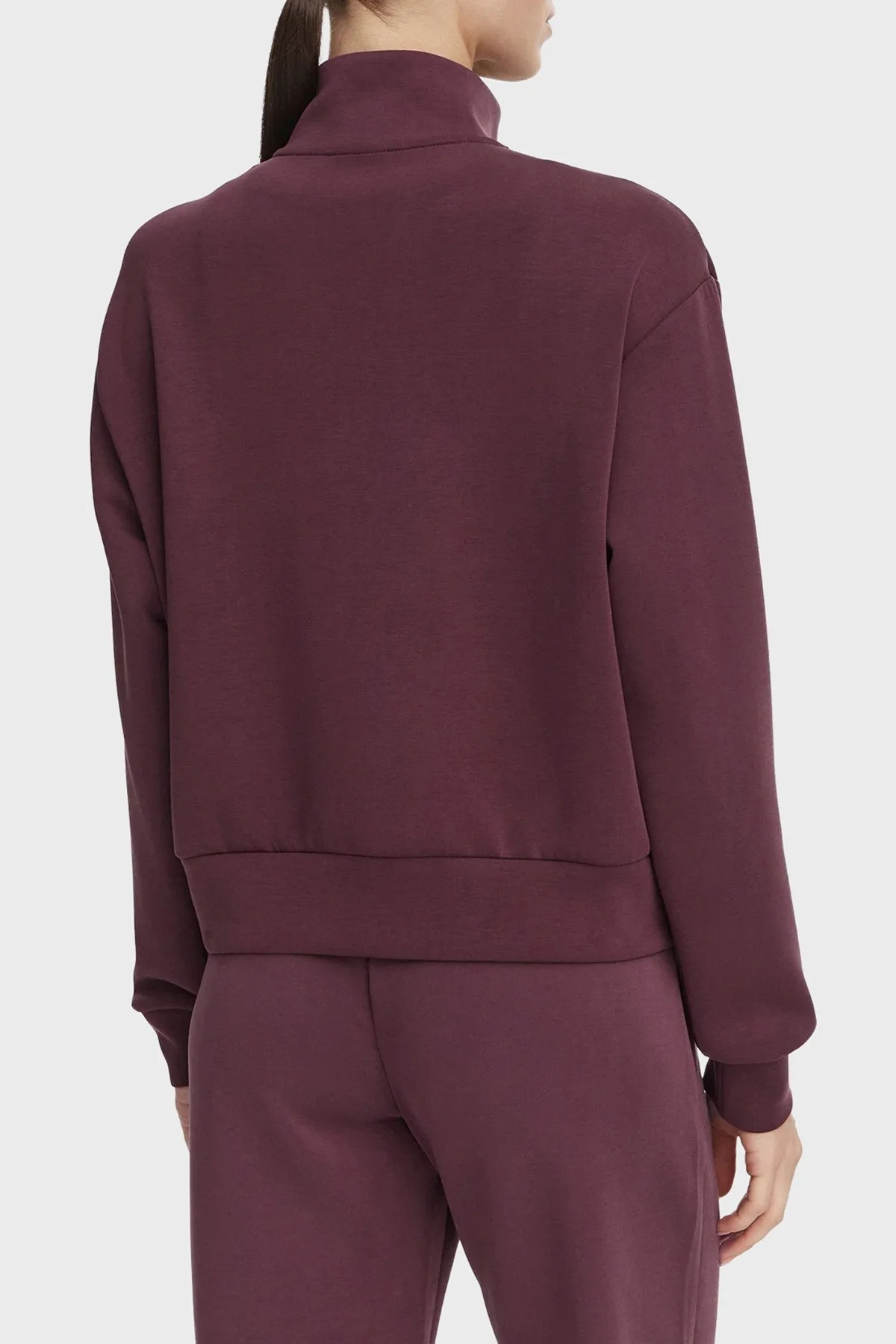 Guess Olympe Desenli Dik Yaka Fermuarlı V6YQ17K4313 Kadın Sweat V6YQ17 K4313 G596 Bordo - 3
