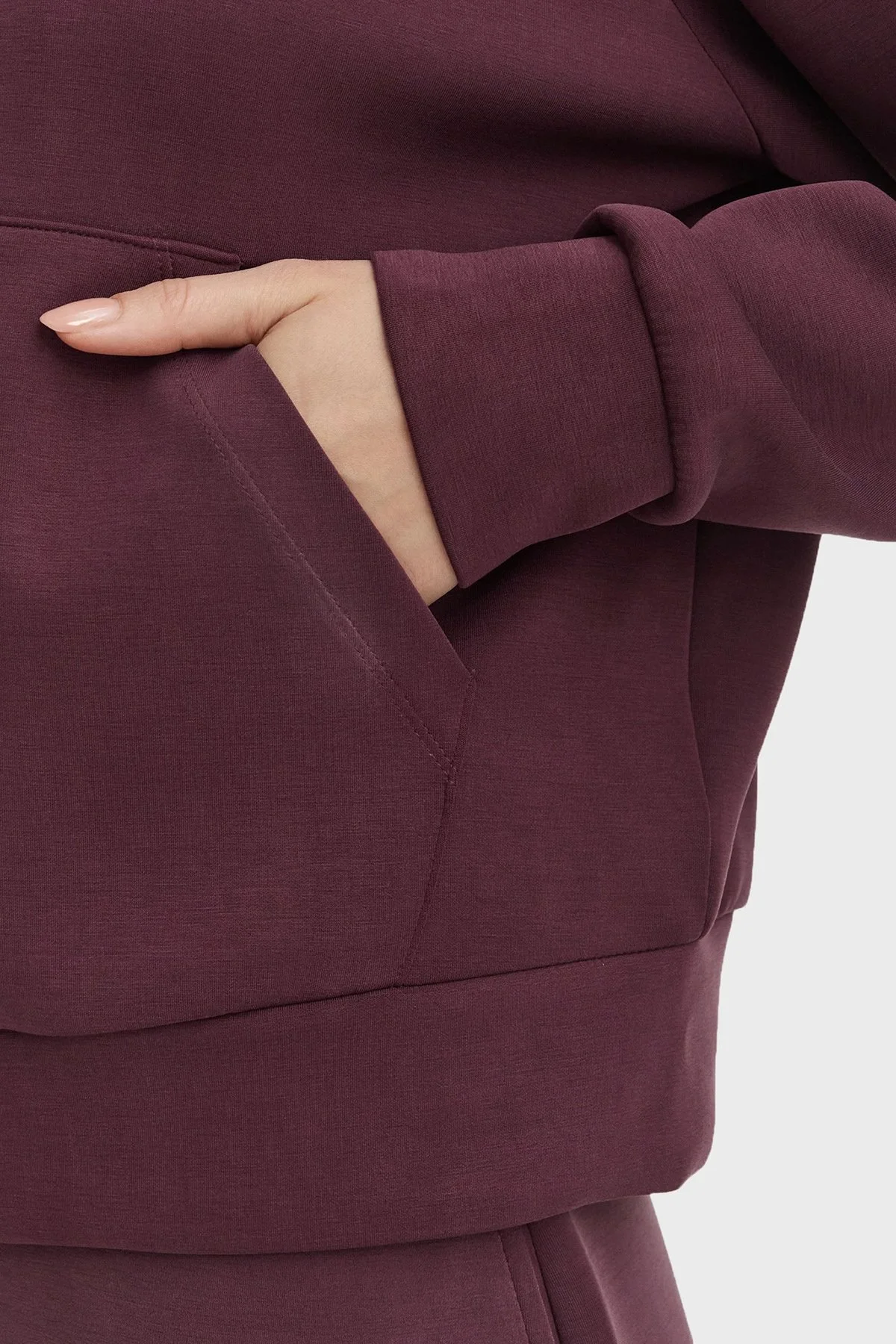 Guess Olympe Desenli Dik Yaka Fermuarlı V6YQ17K4313 Kadın Sweat V6YQ17 K4313 G596 Bordo - 5