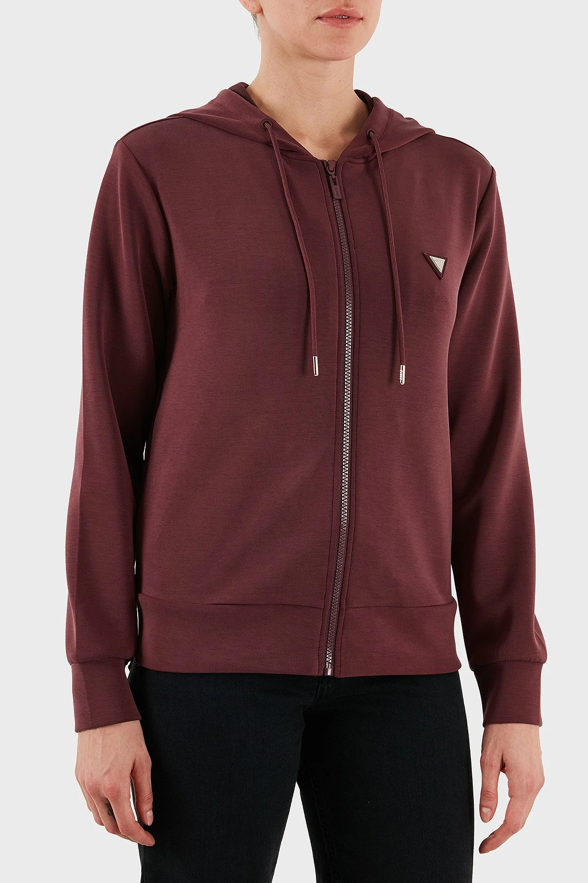 Guess Olympe Regular Fit Kapüşonlu Fermualı V4YQ06KCAY2 Bayan Sweat V4YQ06 KCAY2 G4P2 BORDO - 4