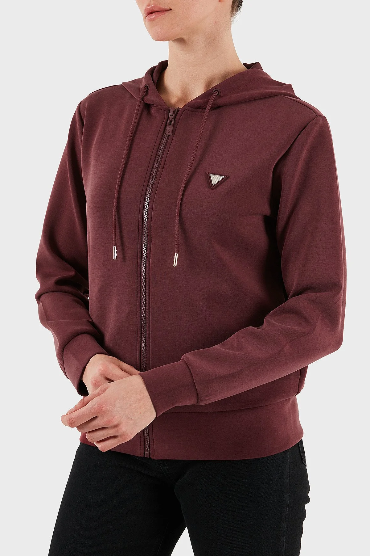Guess Olympe Regular Fit Kapüşonlu Fermualı V4YQ06KCAY2 Bayan Sweat V4YQ06 KCAY2 G4P2 BORDO - 5