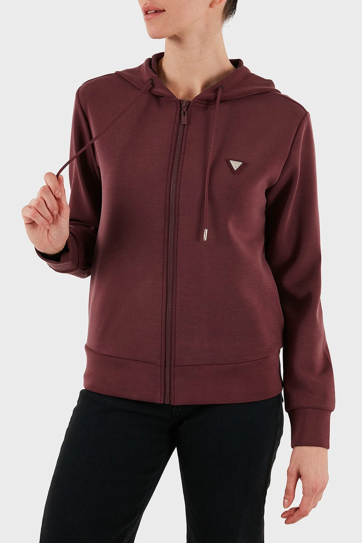 Guess Olympe Regular Fit Kapüşonlu Fermualı V4YQ06KCAY2 Bayan Sweat V4YQ06 KCAY2 G4P2 BORDO - 6