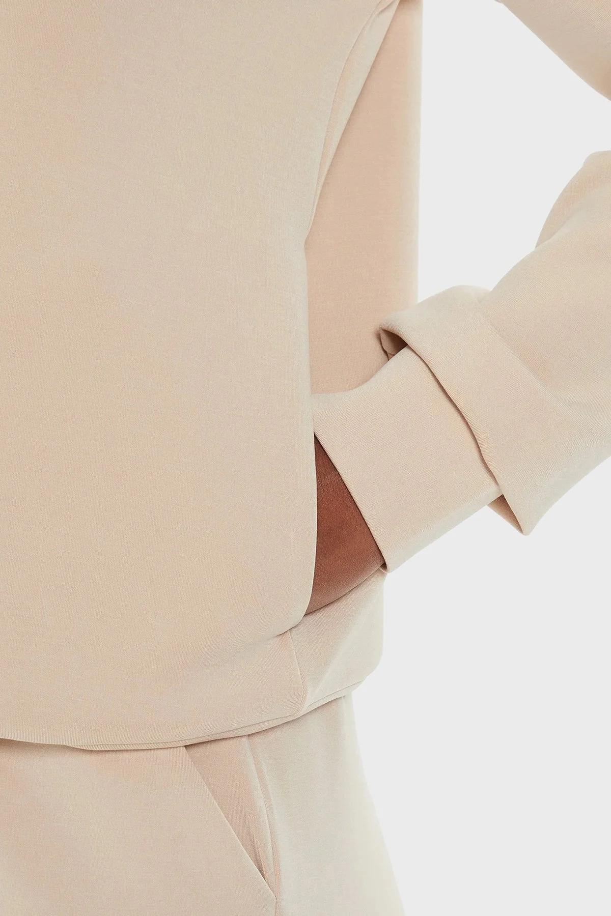 Guess Olympe Regular Fit Kapüşonlu Fermuarlı V4YQ06KCAY2 Bayan Sweat V4YQ06 KCAY2 G1L9 BEJ - 5