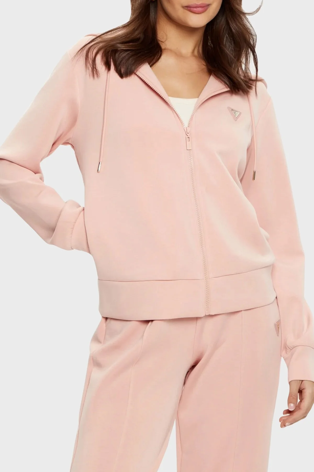 Guess Olympe Regular Fit Kapüşonlu Fermuarlı V4YQ06KCAY2 Bayan Sweat V4YQ06 KCAY2 G6M1 PEMBE - 6