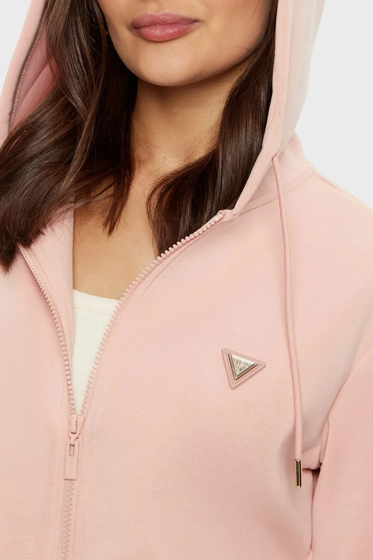 Guess Olympe Regular Fit Kapüşonlu Fermuarlı V4YQ06KCAY2 Bayan Sweat V4YQ06 KCAY2 G6M1 PEMBE - 9